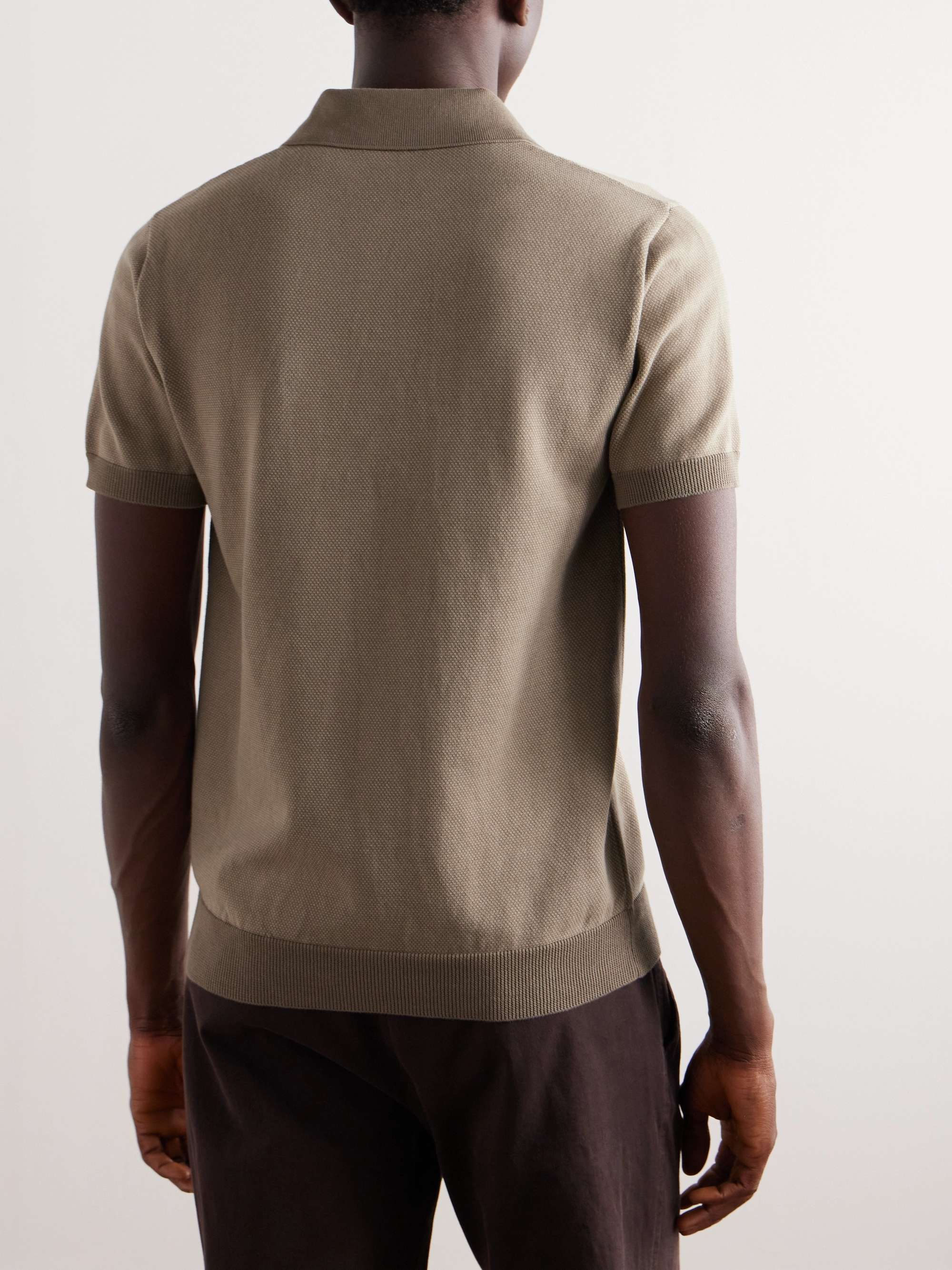 MR P. Honeycomb-Knit Cotton Polo Shirt