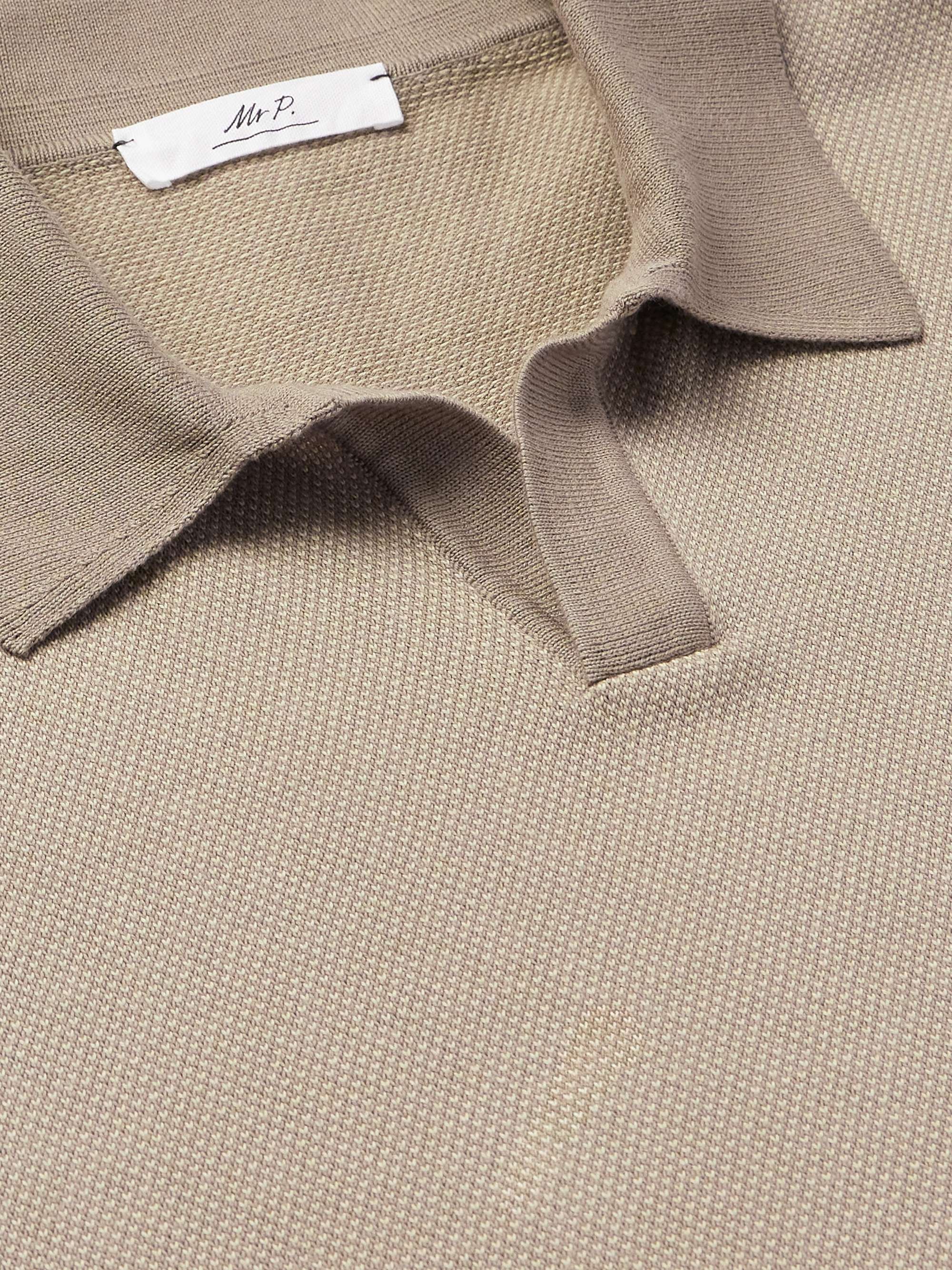 MR P. Honeycomb-Knit Cotton Polo Shirt