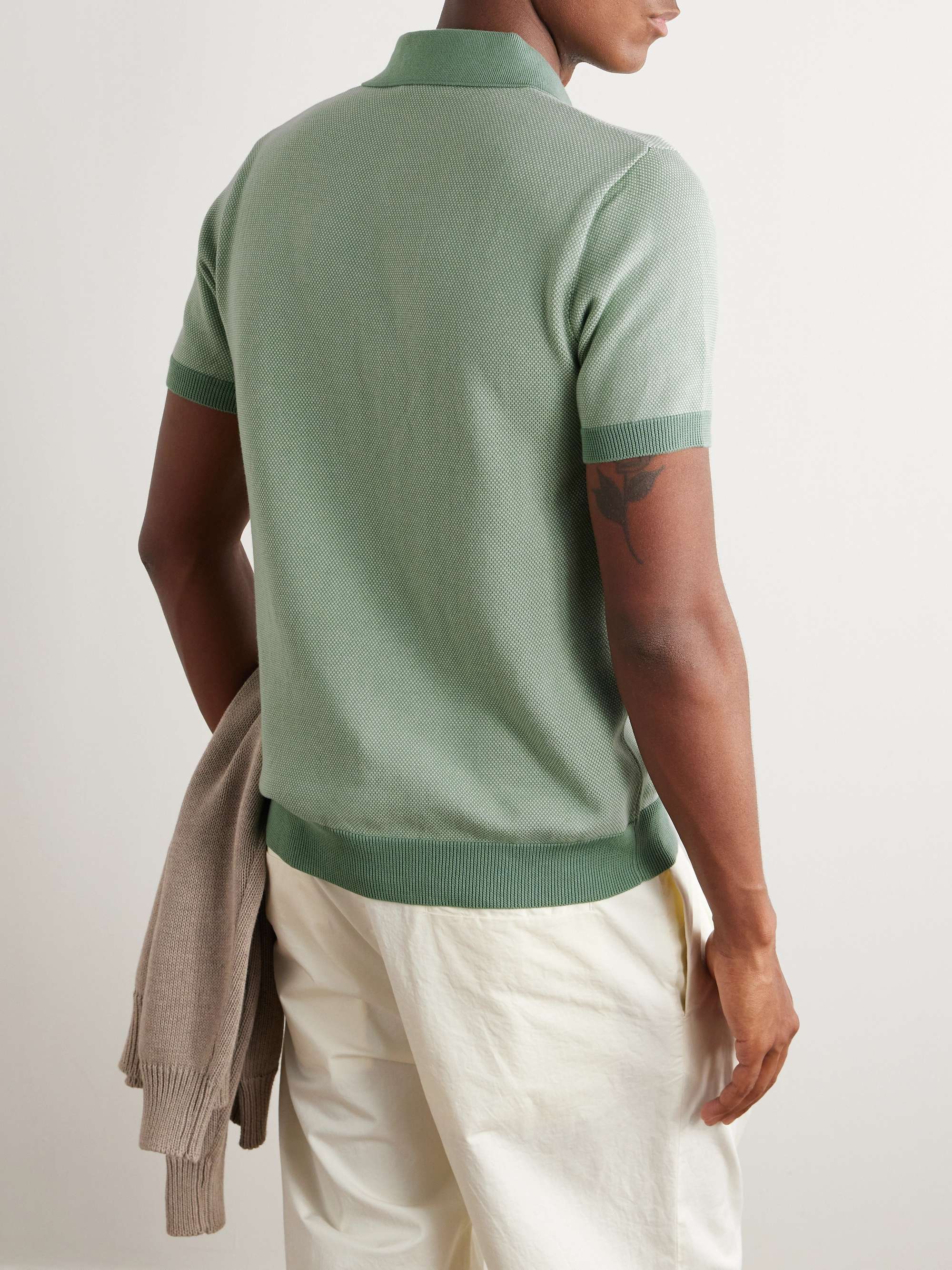 MR P. Honeycomb-Knit Cotton Polo Shirt