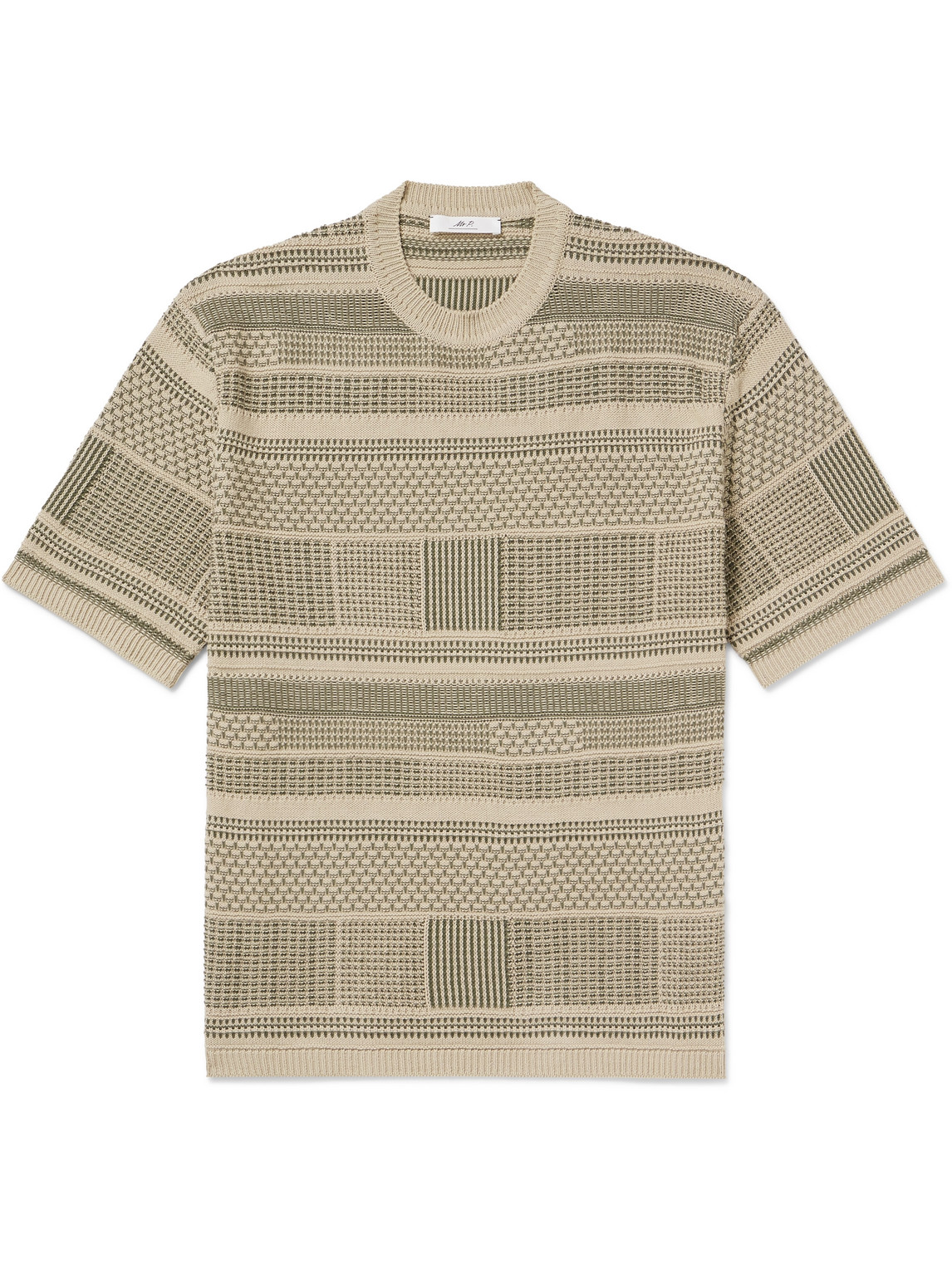 Intarsia Cotton T-Shirt