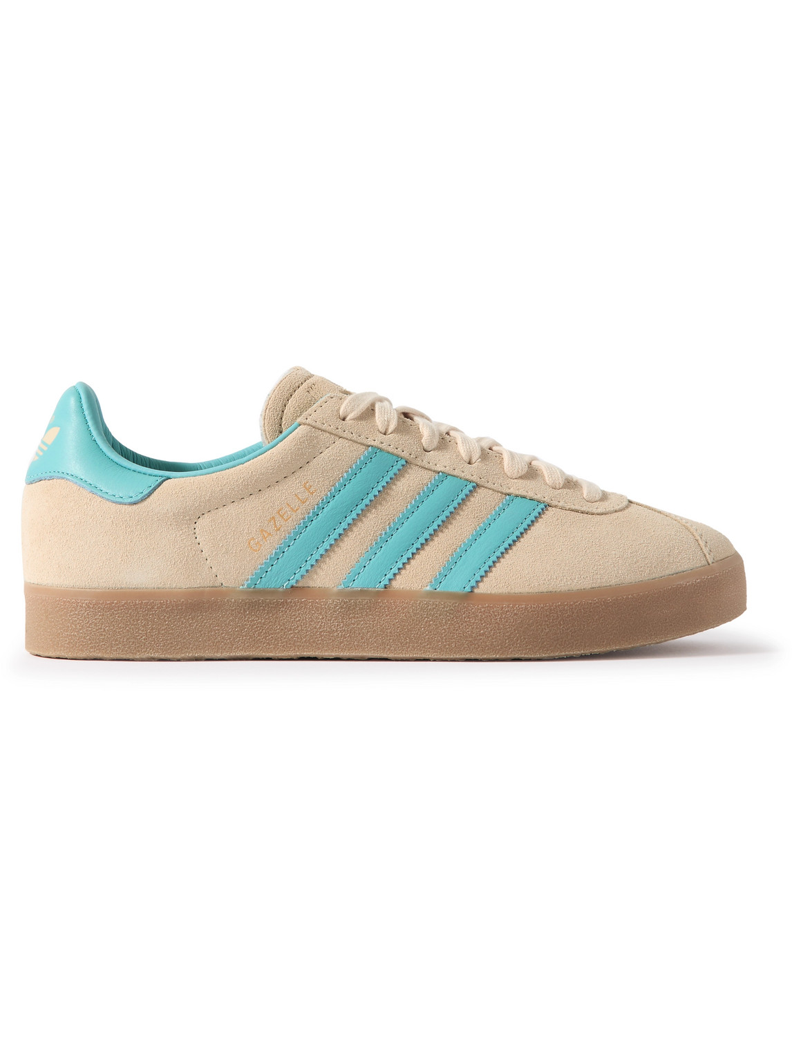 Adidas Originals Gazelle 85 Leather-trimmed Suede Trainers In Neutral