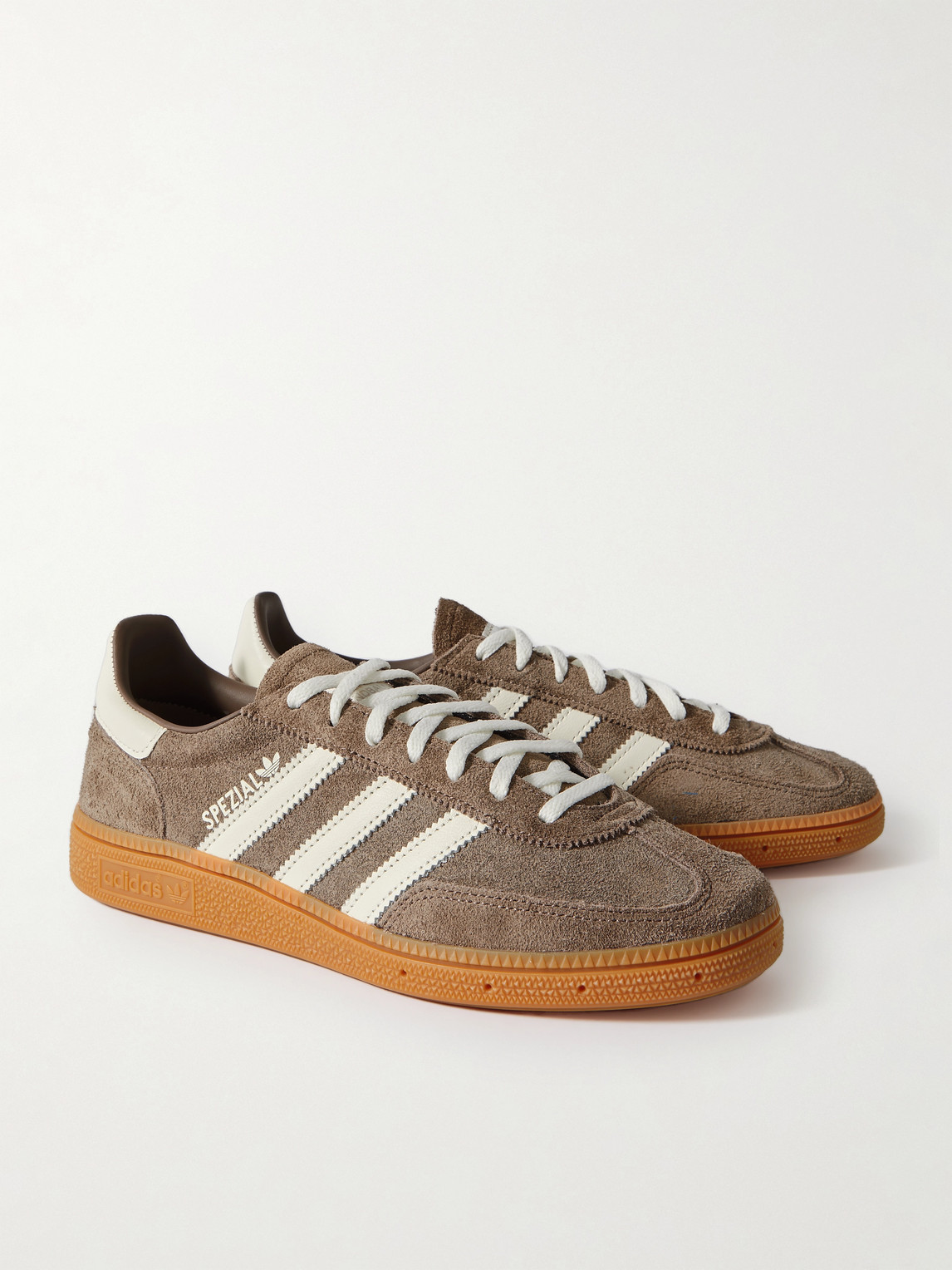 ADIDAS ORIGINALS HANDBALL SPEZIAL LEATHER-TRIMMED SUEDE SNEAKERS