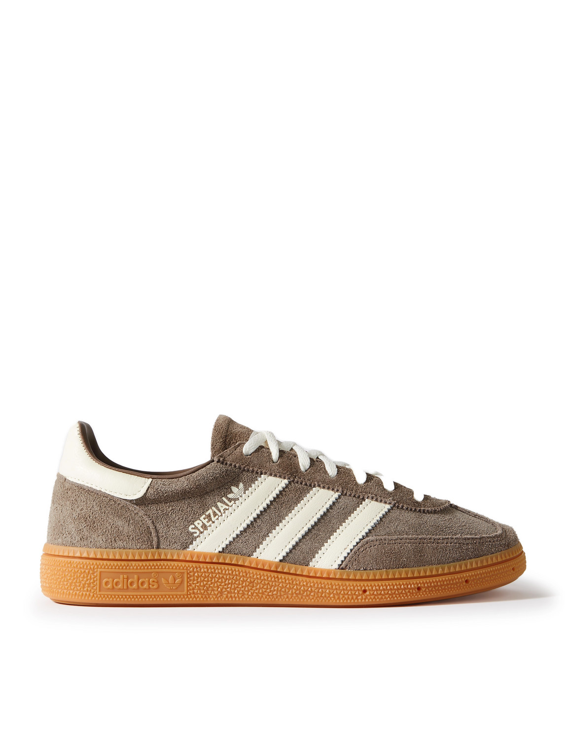 ADIDAS ORIGINALS HANDBALL SPEZIAL LEATHER-TRIMMED SUEDE SNEAKERS