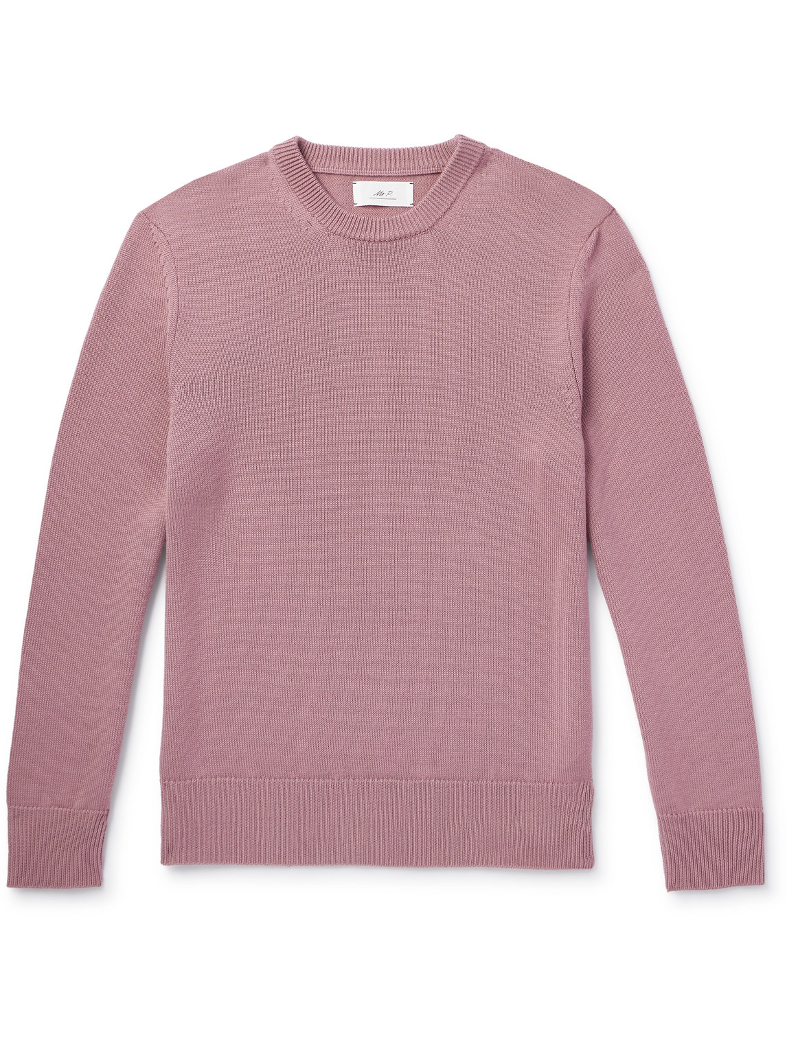 Mr P Golf Merino Wool Sweater In Pink