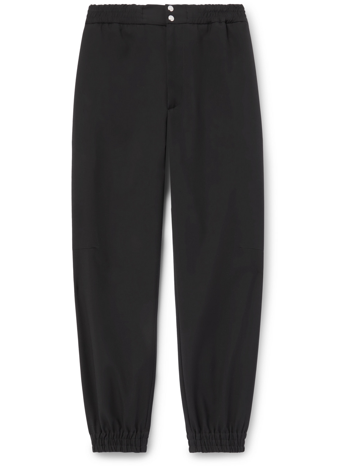 Shop Alexander Mcqueen Tapered Wool-gabardine Trousers In Black