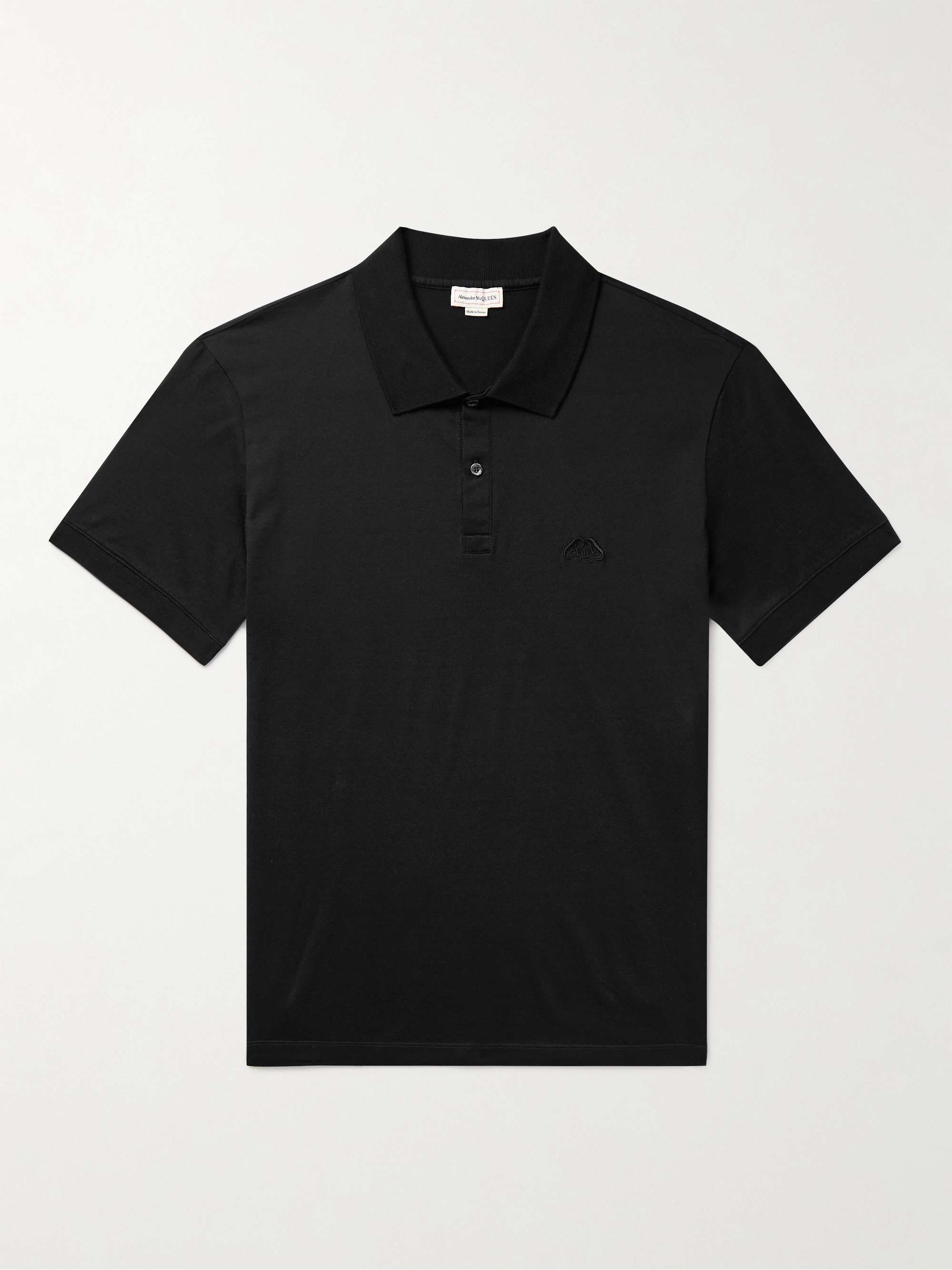 ALEXANDER MCQUEEN Logo-Embroidered Cotton-Jersey Polo Shirt for Men ...