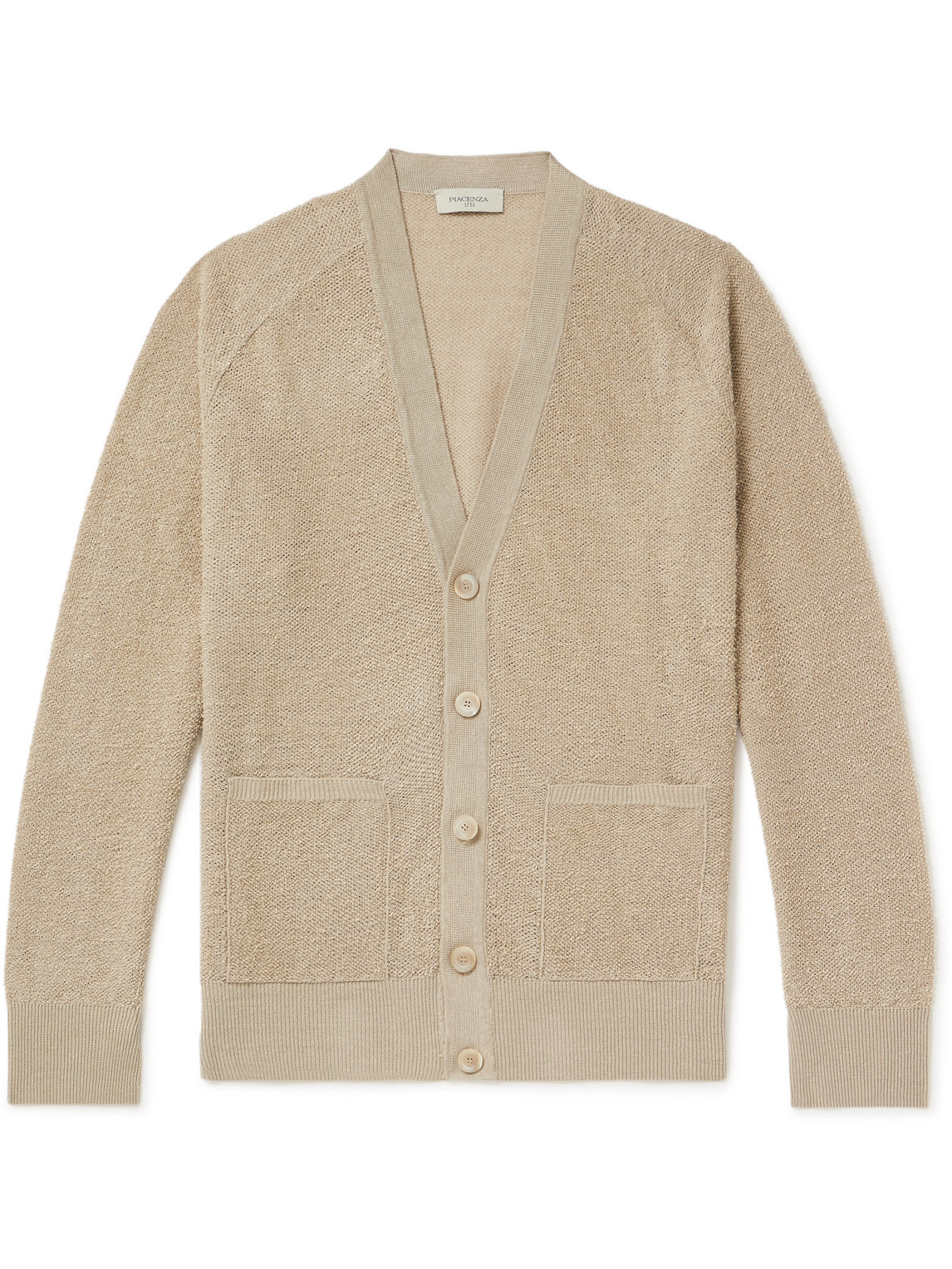 Piacenza 1733 Open-knit Linen And Cotton-blend Cardigan In Neutrals