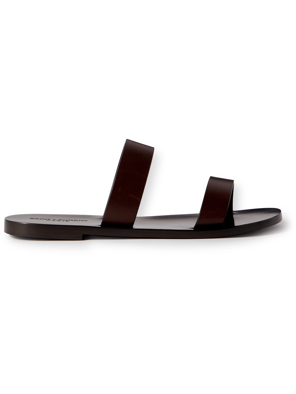 Saint Laurent San Maine Leather Sandals In Brown