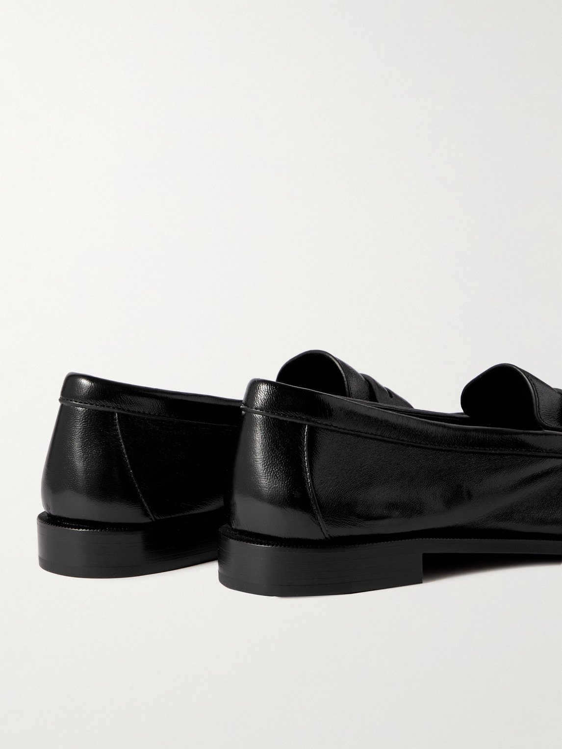 Shop Saint Laurent Le Loafer Monogram Logo-appliquéd Leather Penny Loafers In Black