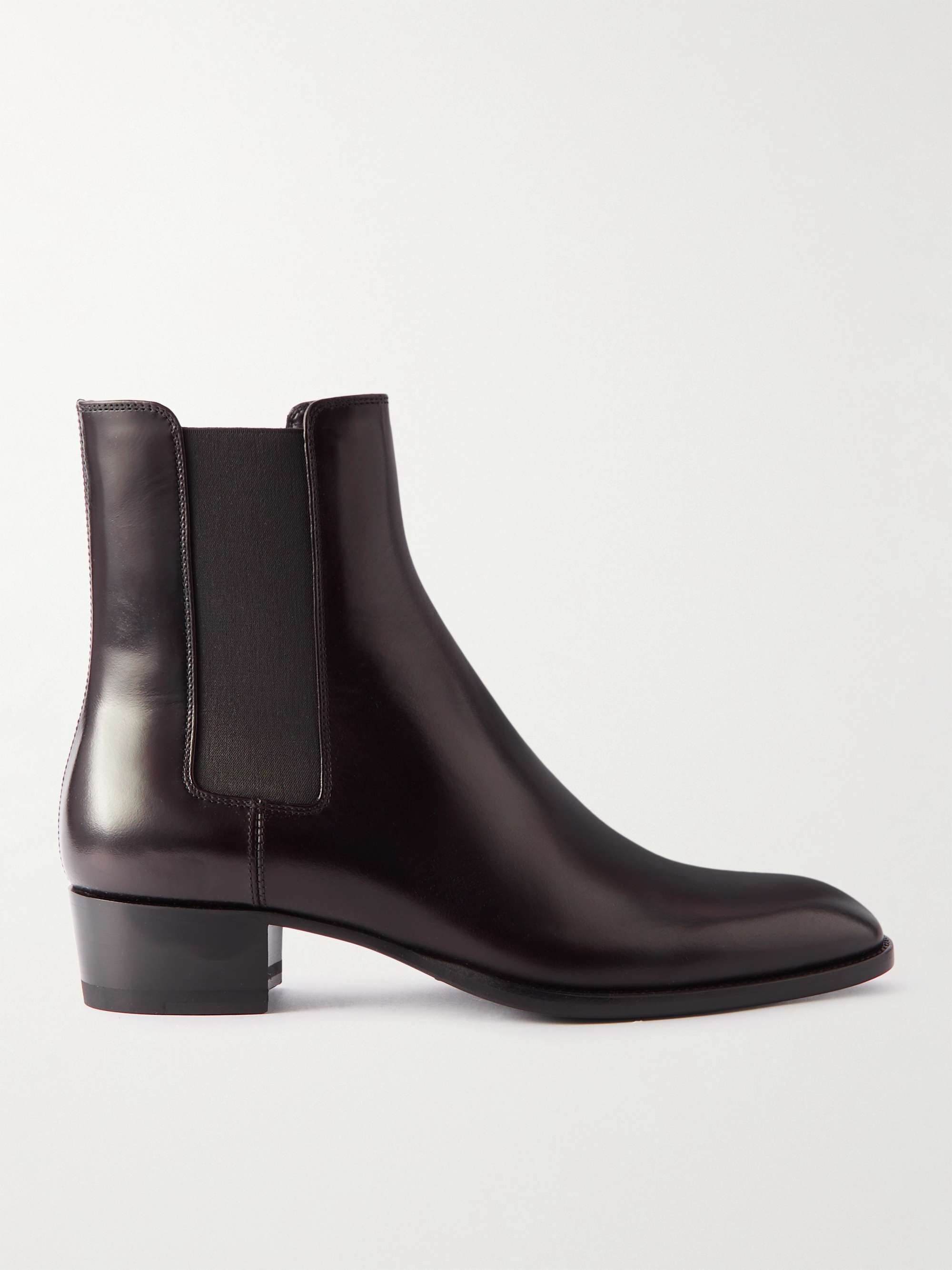 SAINT LAURENT Wyatt Leather Chelsea Boots for Men | MR PORTER