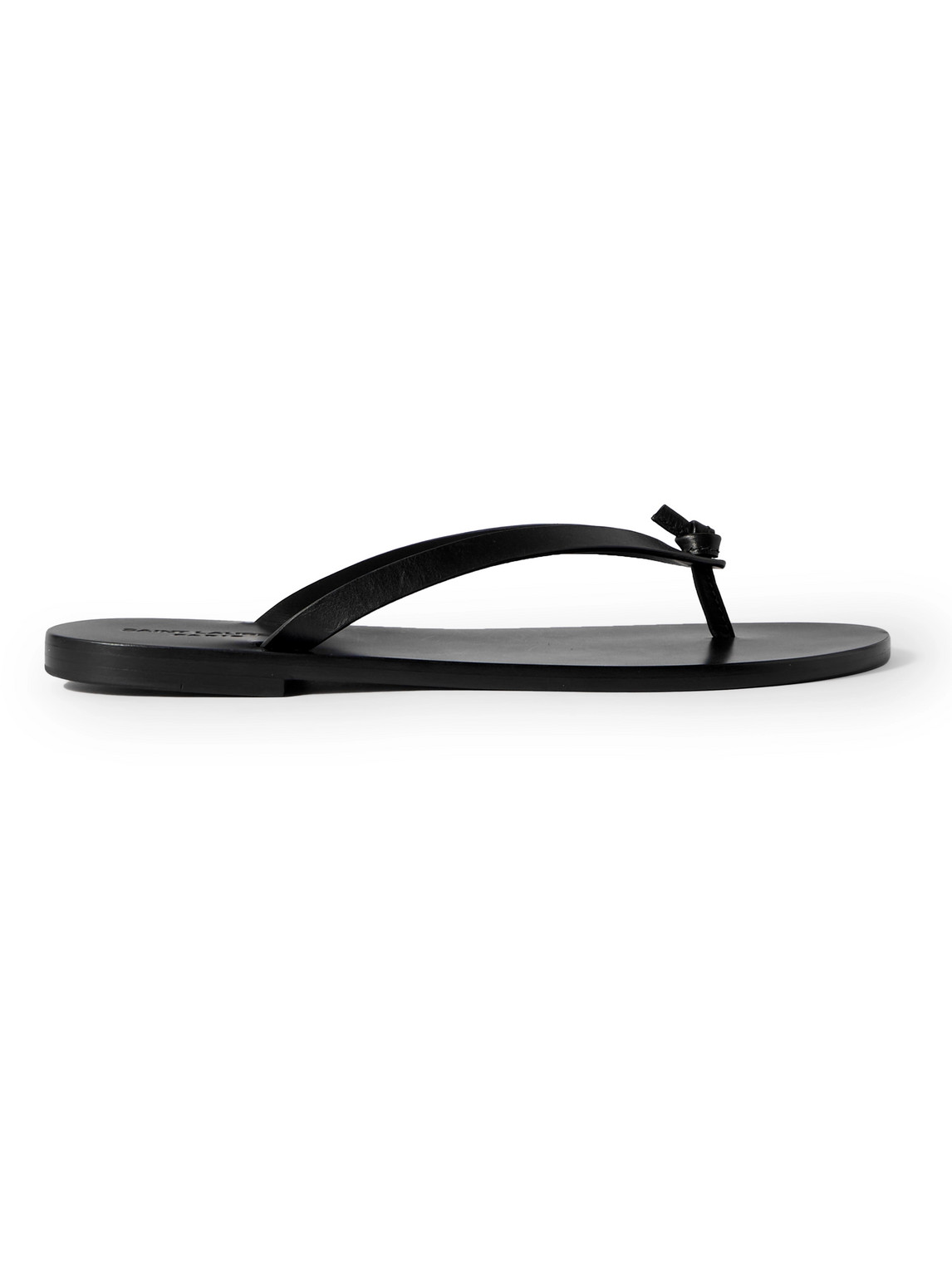 Shop Saint Laurent Leather Sandals In Black