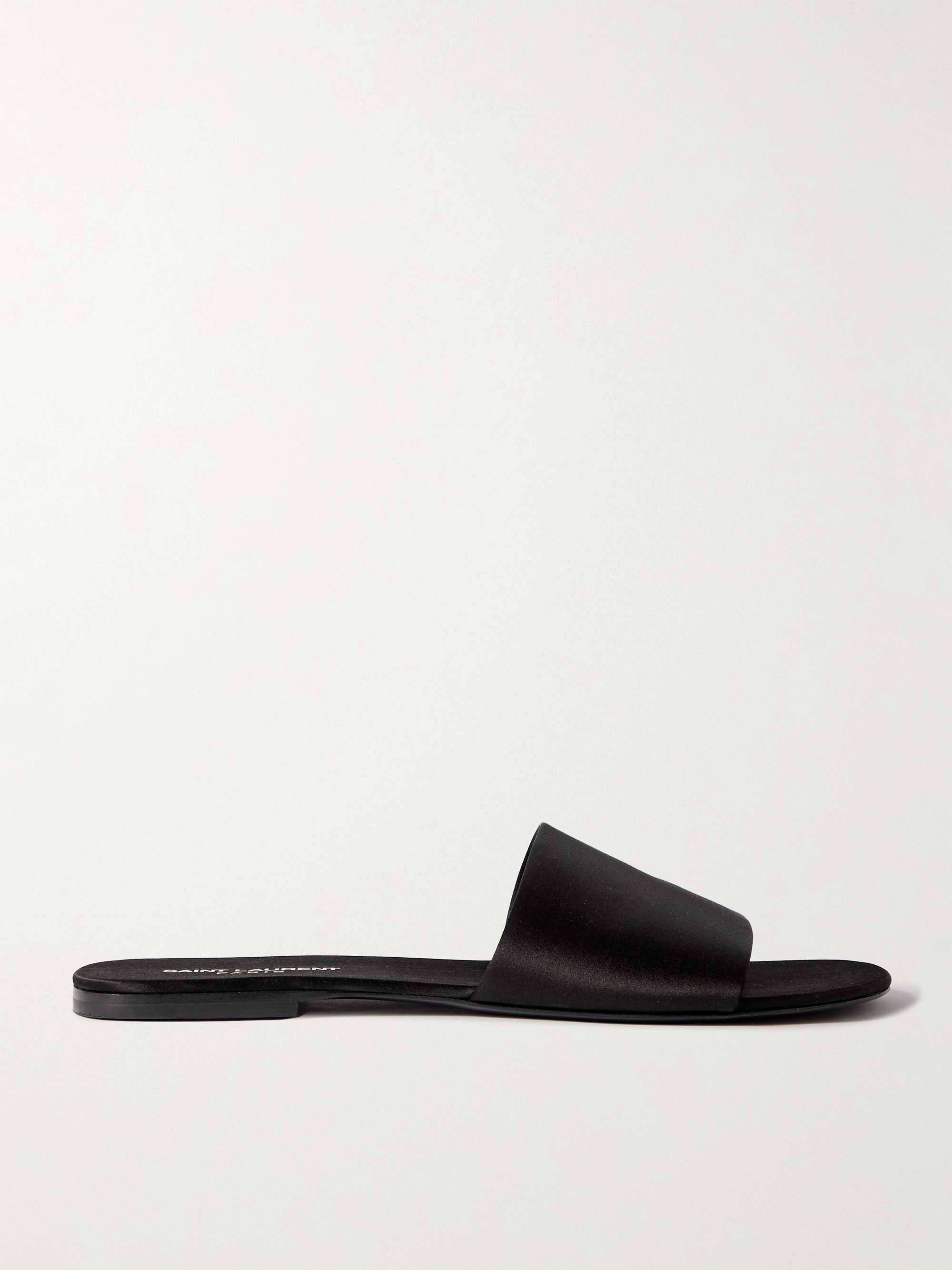 SAINT LAURENT Satin Slides for Men | MR PORTER