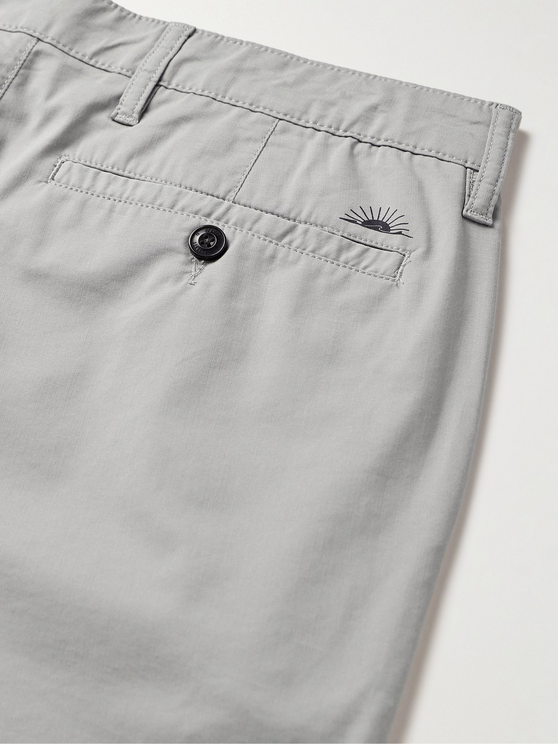Shop Faherty Movement™ Straight-leg Organic Cotton-blend Shorts In Gray