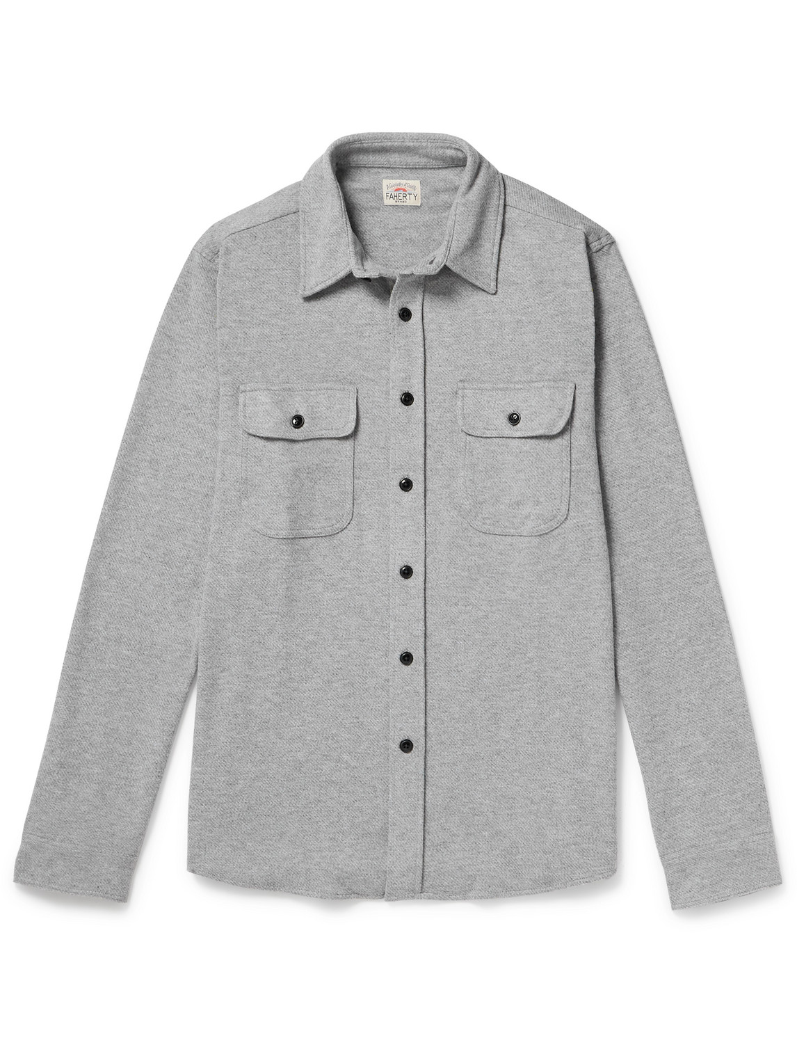 Shop Faherty Legend™ Knitted Shirt In Gray