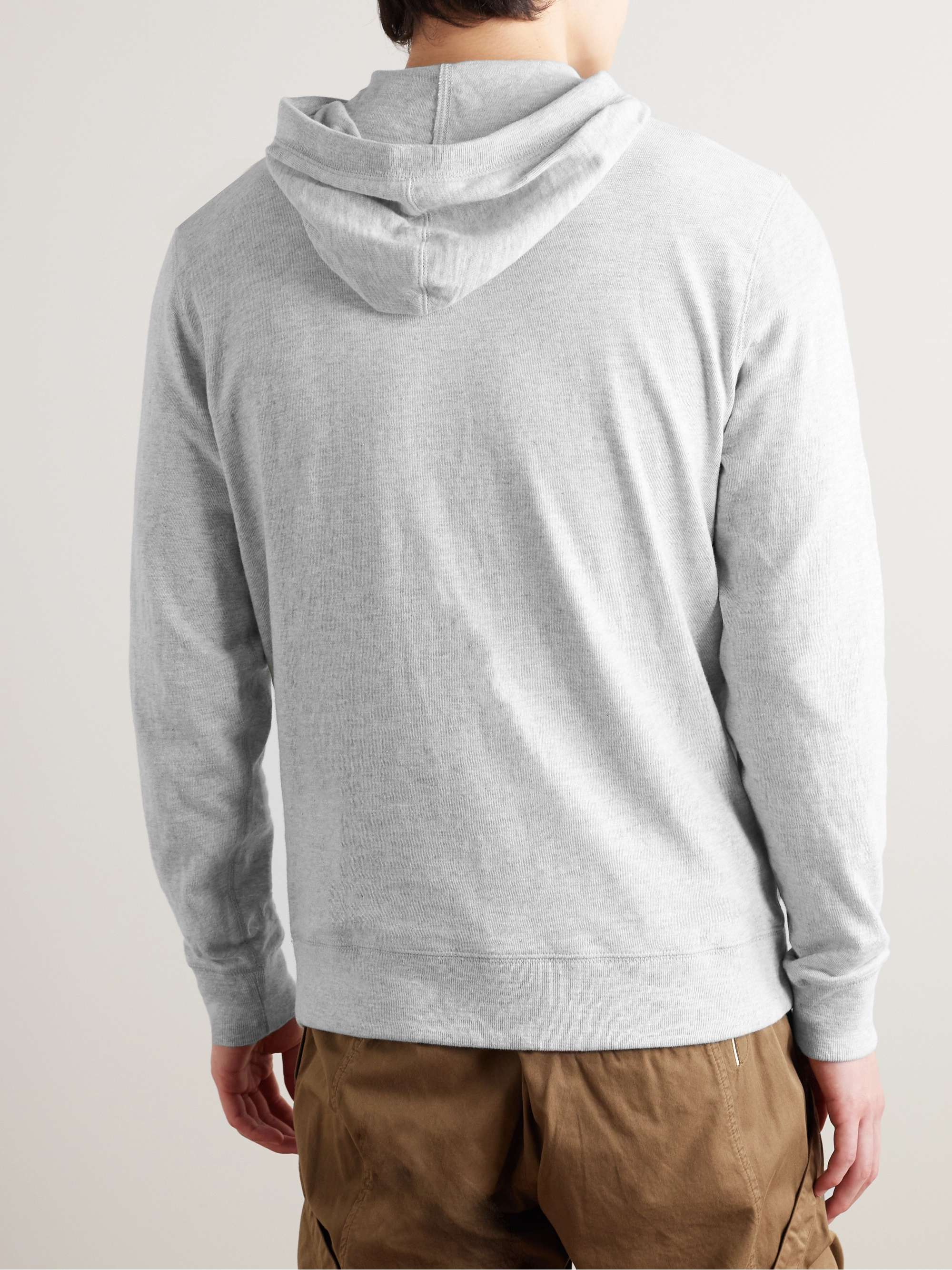 FAHERTY Slub Organic Cotton-Jersey Hoodie