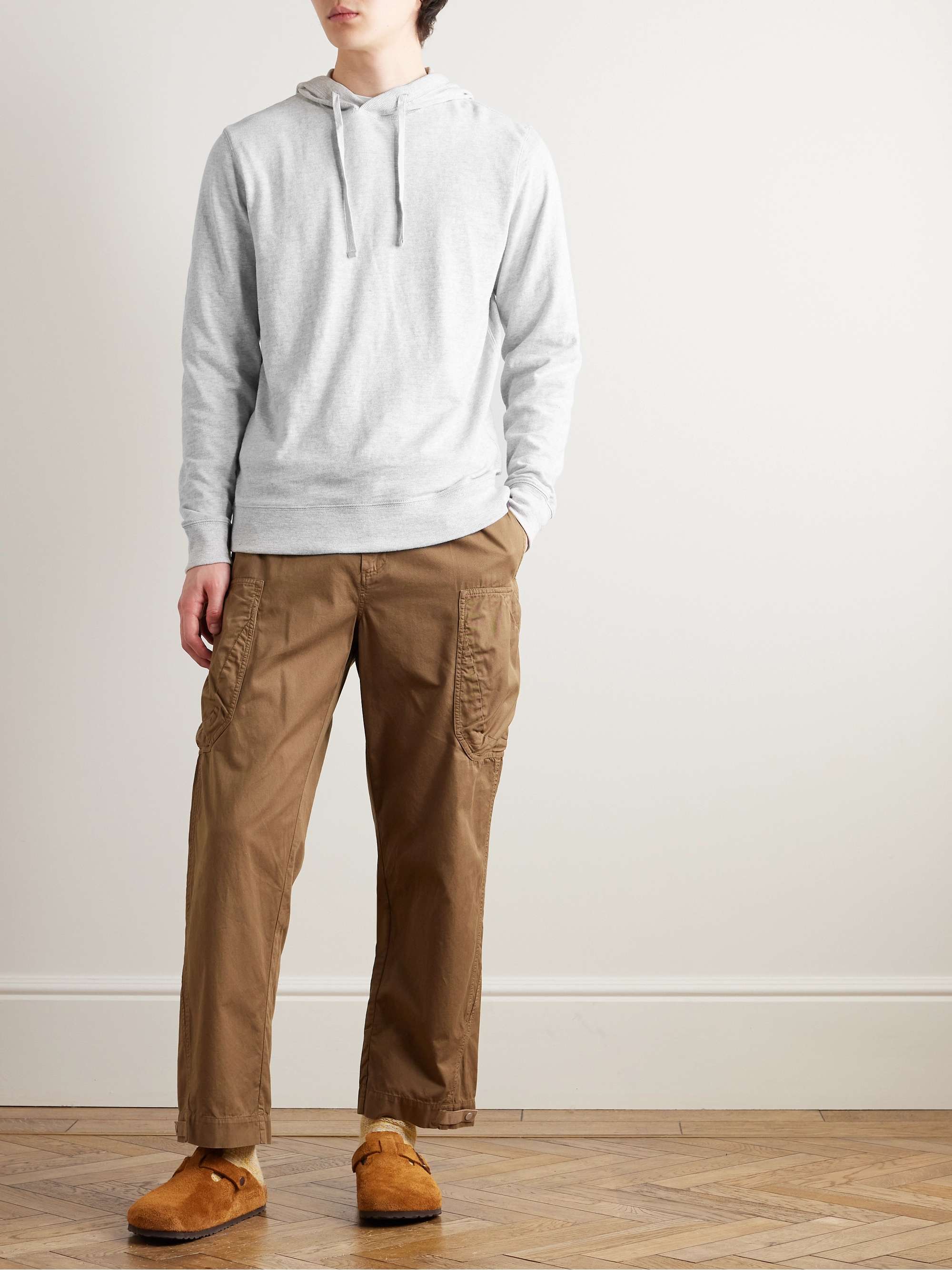 FAHERTY Slub Organic Cotton-Jersey Hoodie