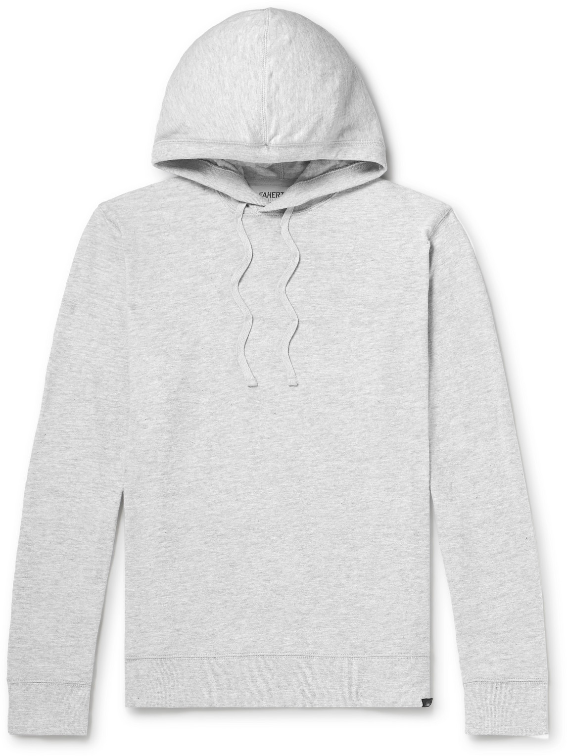Faherty Slim-fit Slub Organic Cotton-jersey Hoodie In Gray