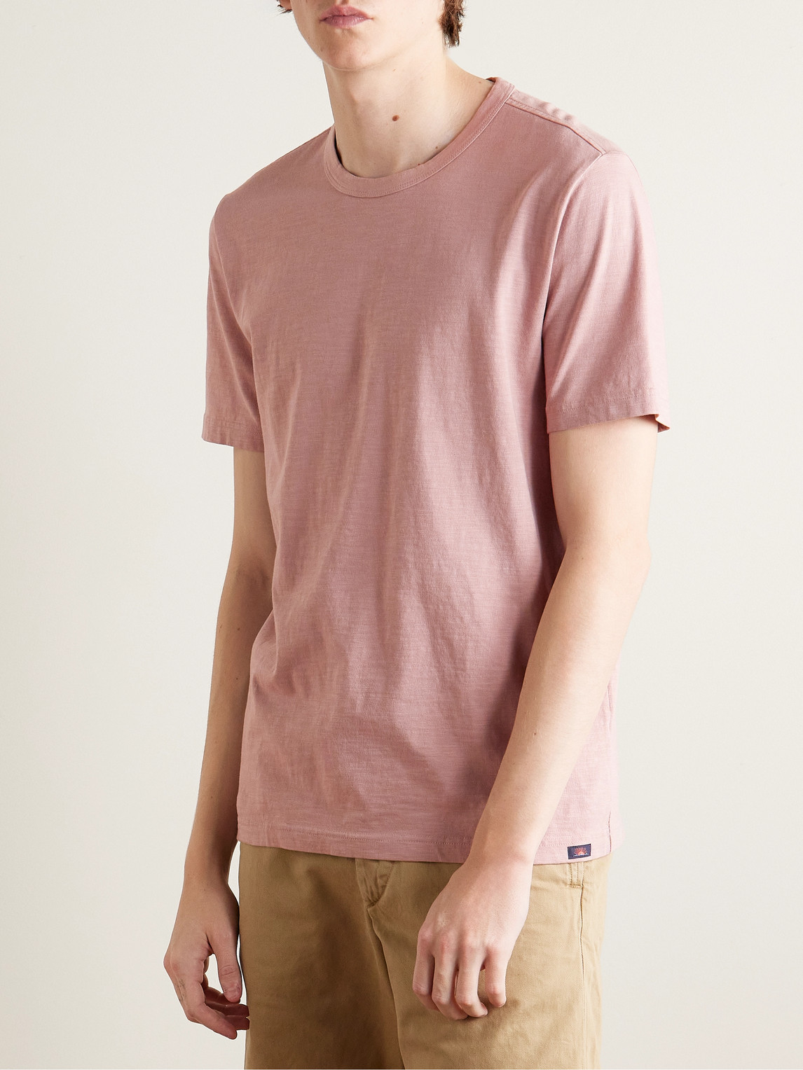 Shop Faherty Sunwashed Organic Cotton-jersey T-shirt In Pink