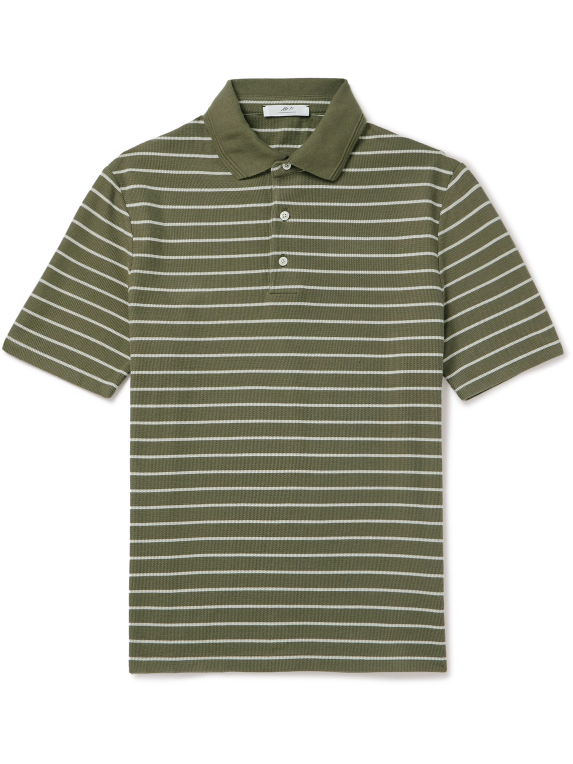 Golf Striped Organic Cotton-Piqué Polo Shirt