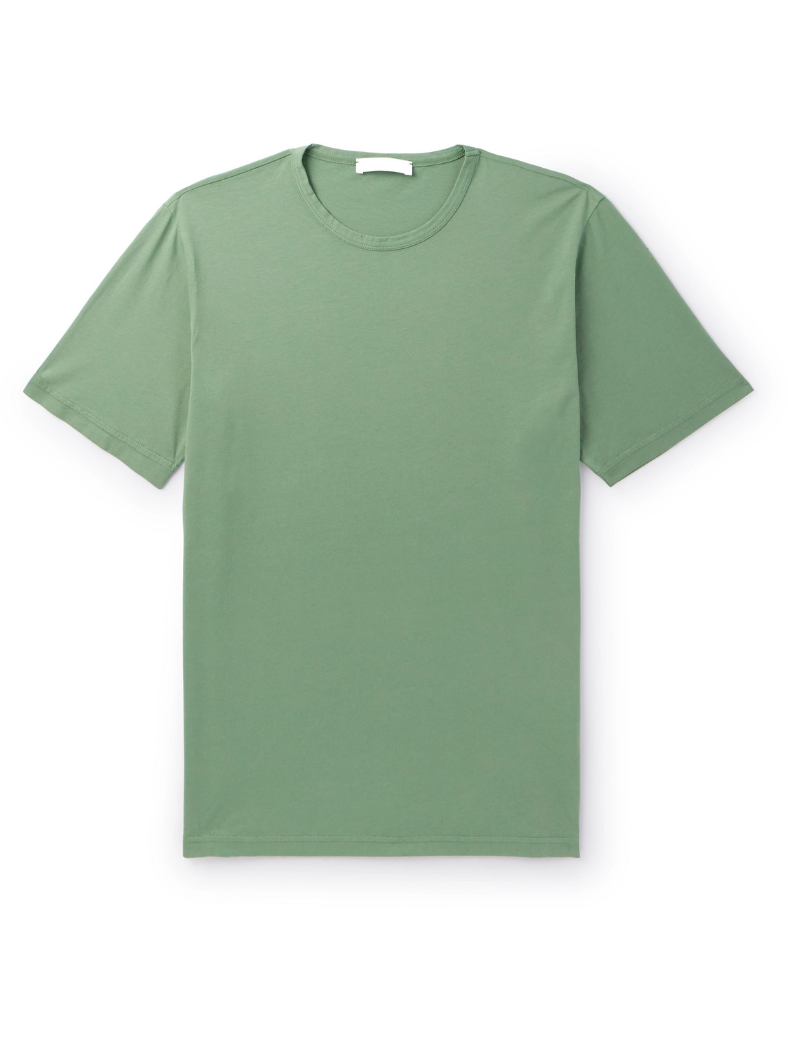 Mr P Garment-dyed Organic Cotton-jersey T-shirt In Green