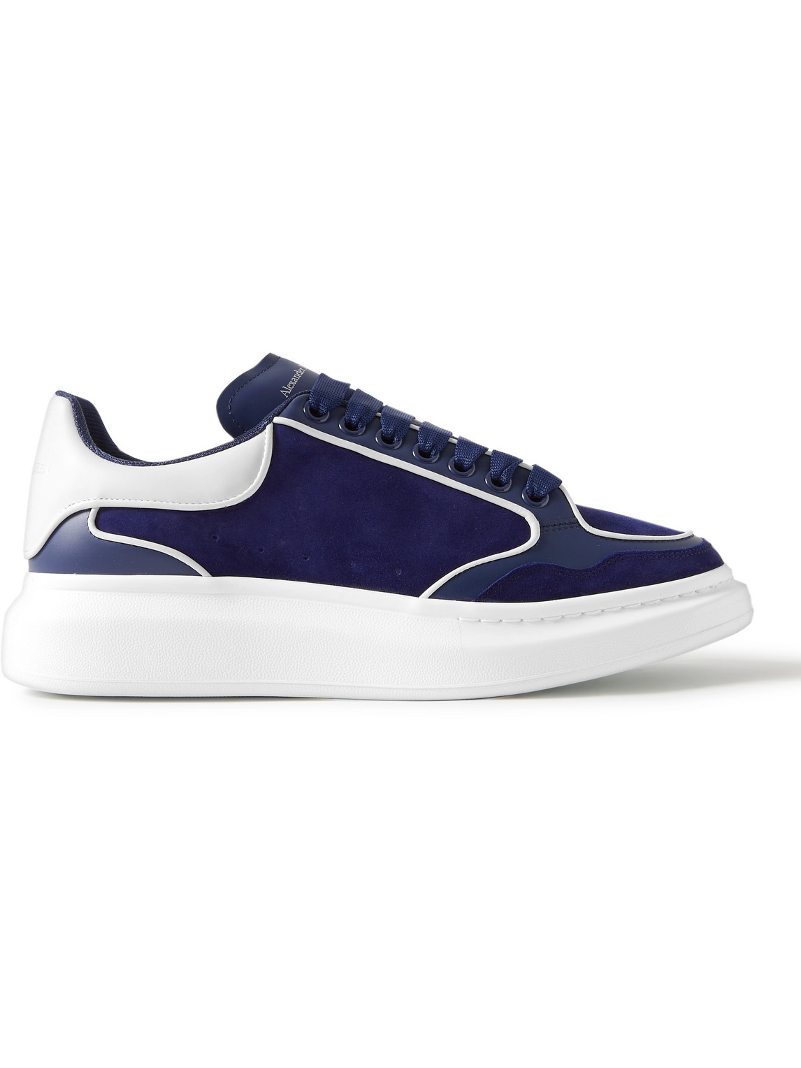 Alexander Mcqueen Oversized Leather Sneakers In Blue