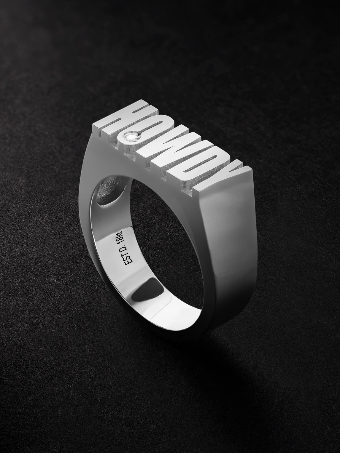 Established Howdy White Gold Diamond Ring