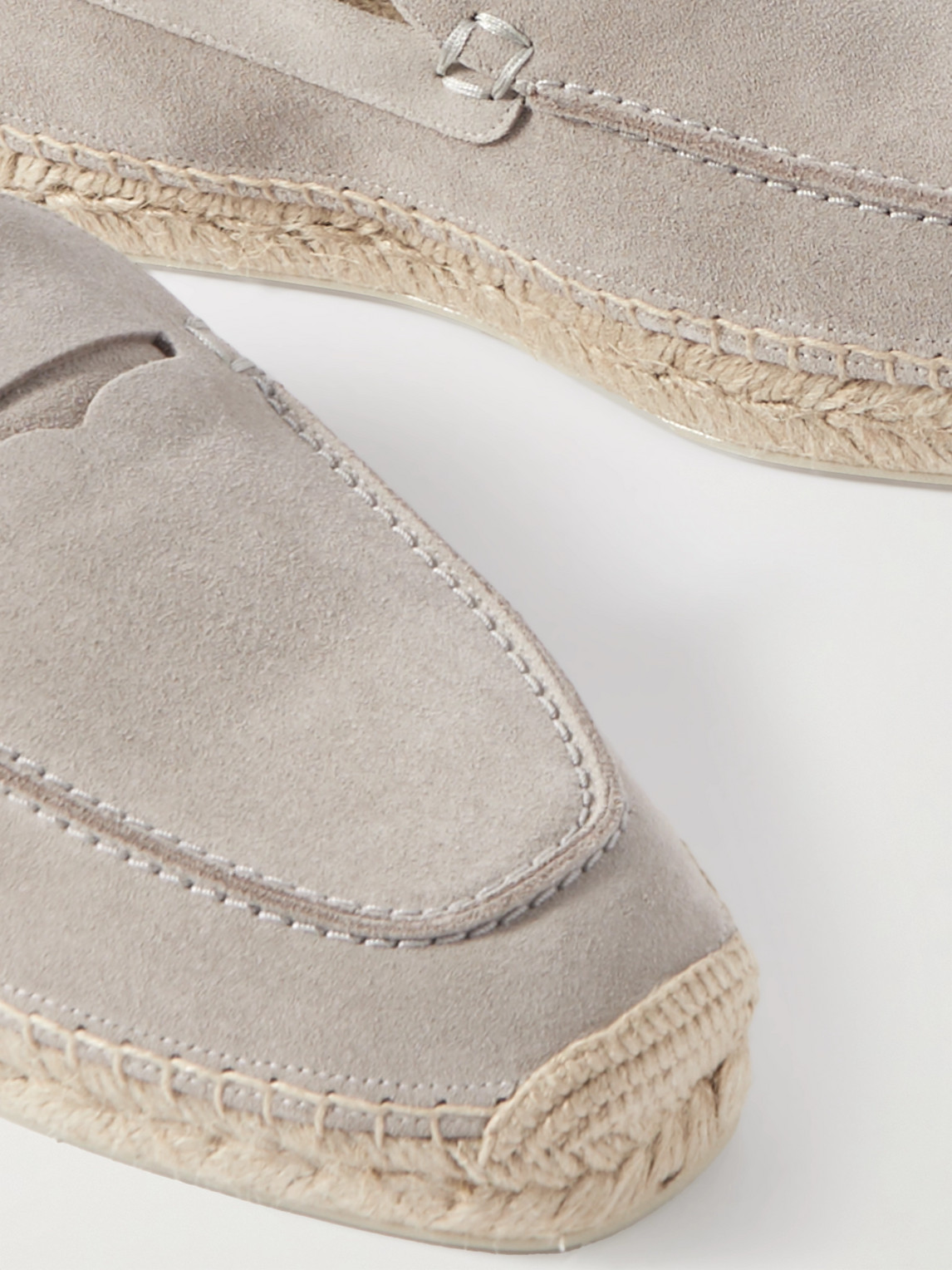 Shop Christian Louboutin Paquepapa Suede Espadrilles In Neutrals