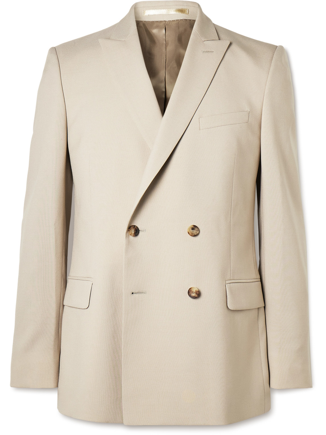 Mr P Phillip Double-breasted Wool And Mohair-blend Suit Jacket In Neutrals