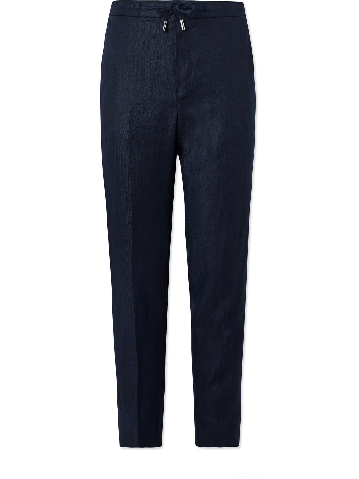 James Slim-Fit Straight-Leg Linen-Twill Drawstring Suit Trousers