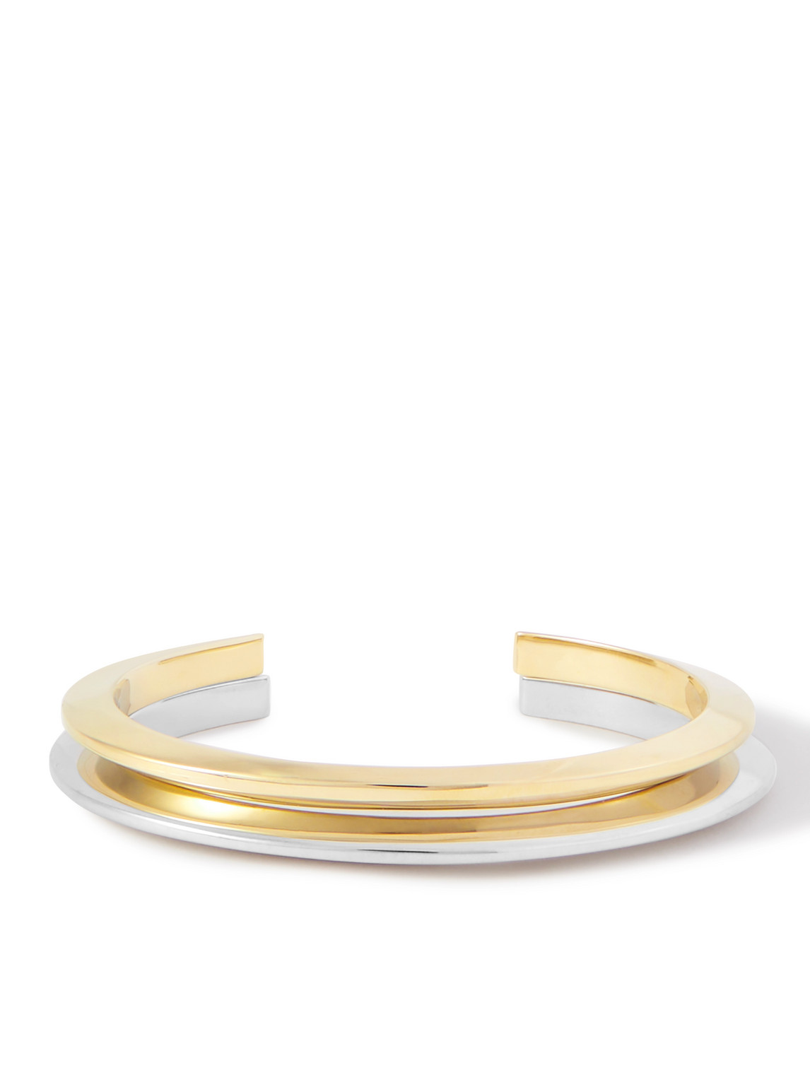 Saint Laurent Set Of Two Gold- And Silver-tone Bracelets