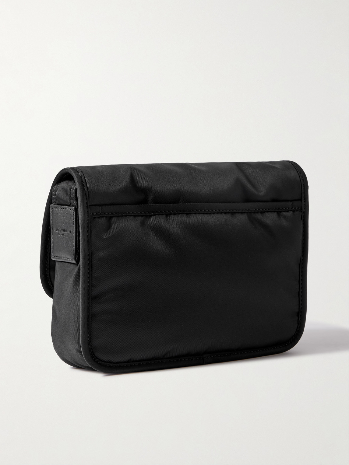Shop Saint Laurent Niki Small Leather-trimmed Shell Messenger Bag In Black