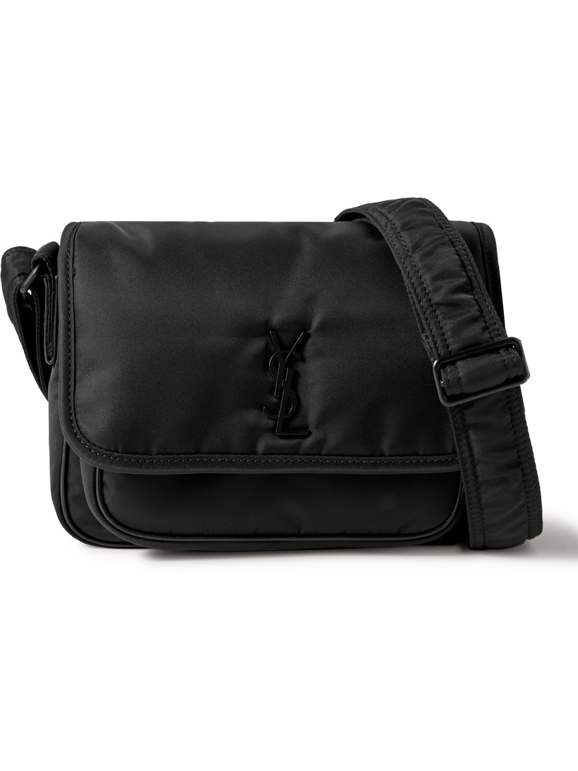 Niki Small Leather-Trimmed Shell Messenger Bag