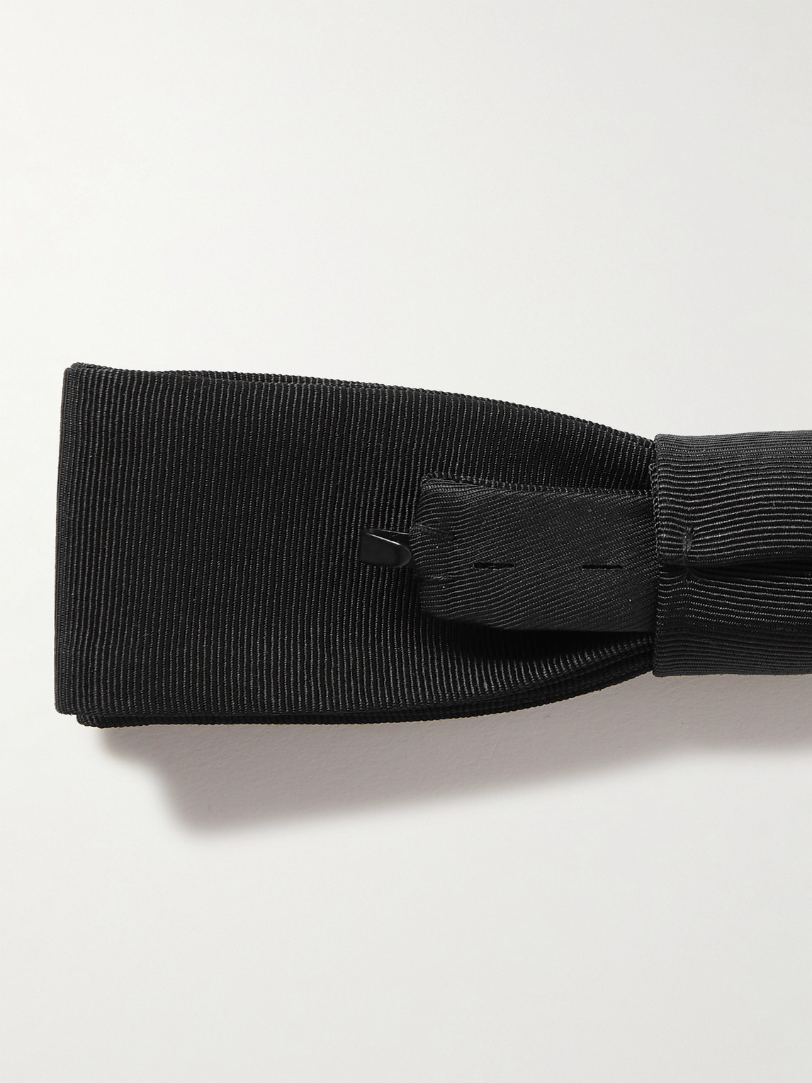 Shop Saint Laurent Pre-tied Grosgrain Bow Tie In Black