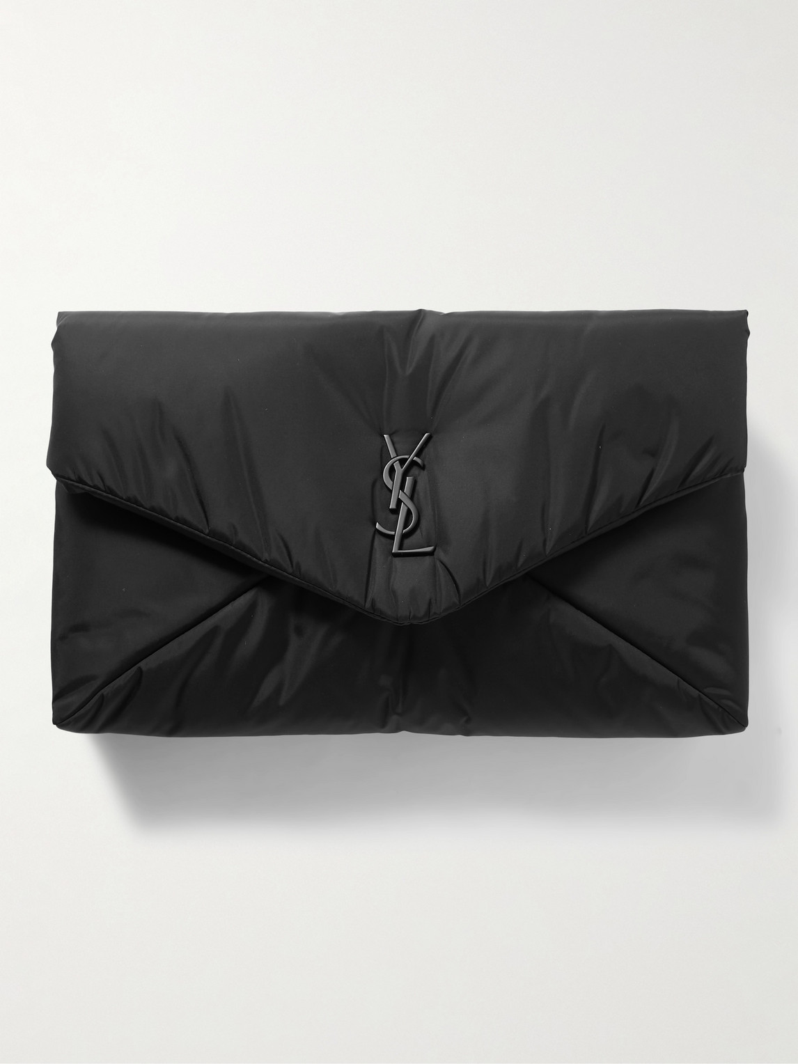 Saint Laurent Cassandre Logo-Appliquéd Padded Shell Pouch - Men