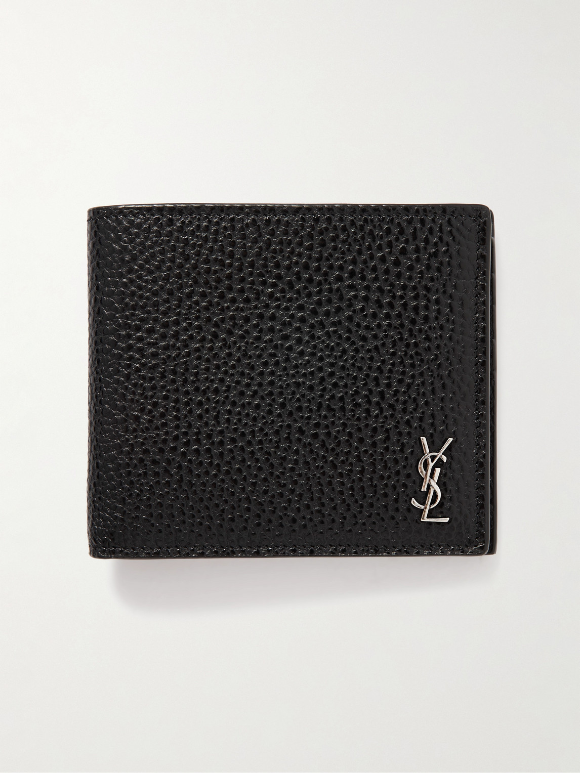 Saint Laurent Tiny Cassandre Logo-Appliquéd Full-Grain Leather Billfold Wallet - Men