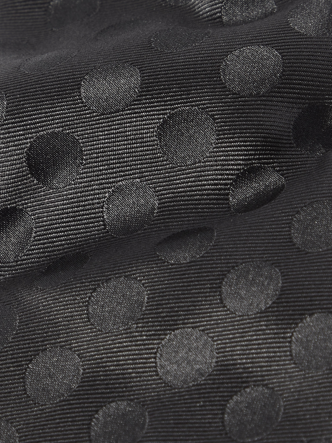 Shop Saint Laurent 8cm Polka-dot Silk Tie In Black