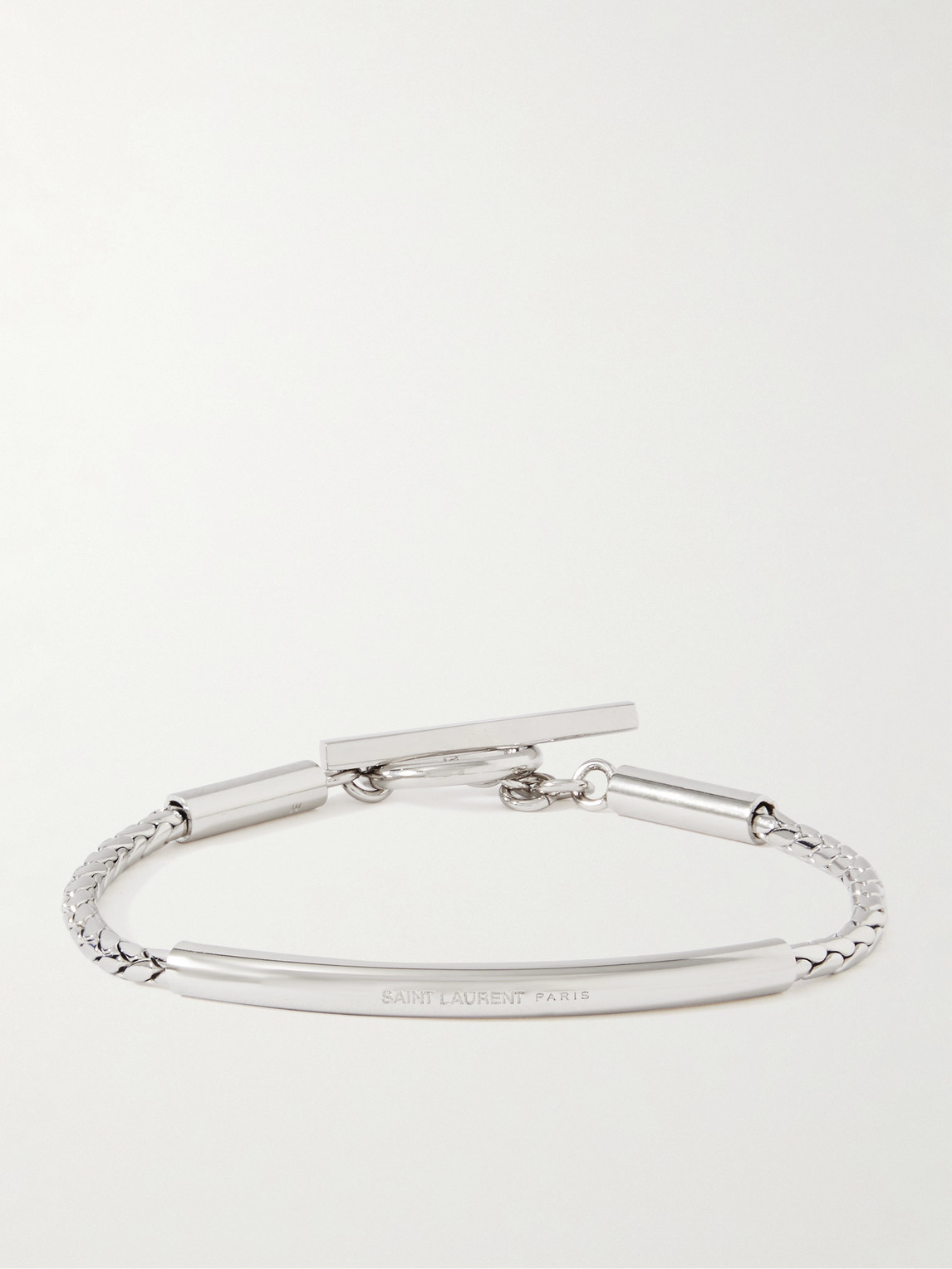Saint Laurent Logo-Engraved ilver-Tone Chain Bracelet - Men