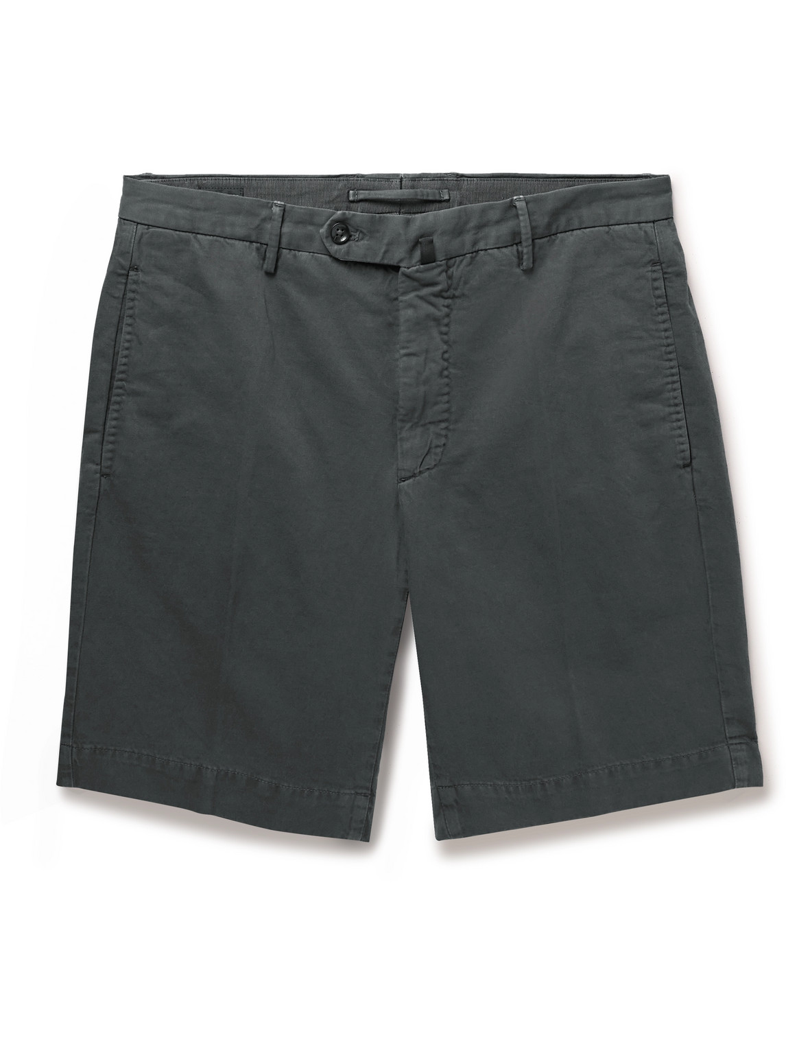 Incotex Venezia 1951 Straight-leg Cotton-blend Twill Bermuda Shorts In Gray
