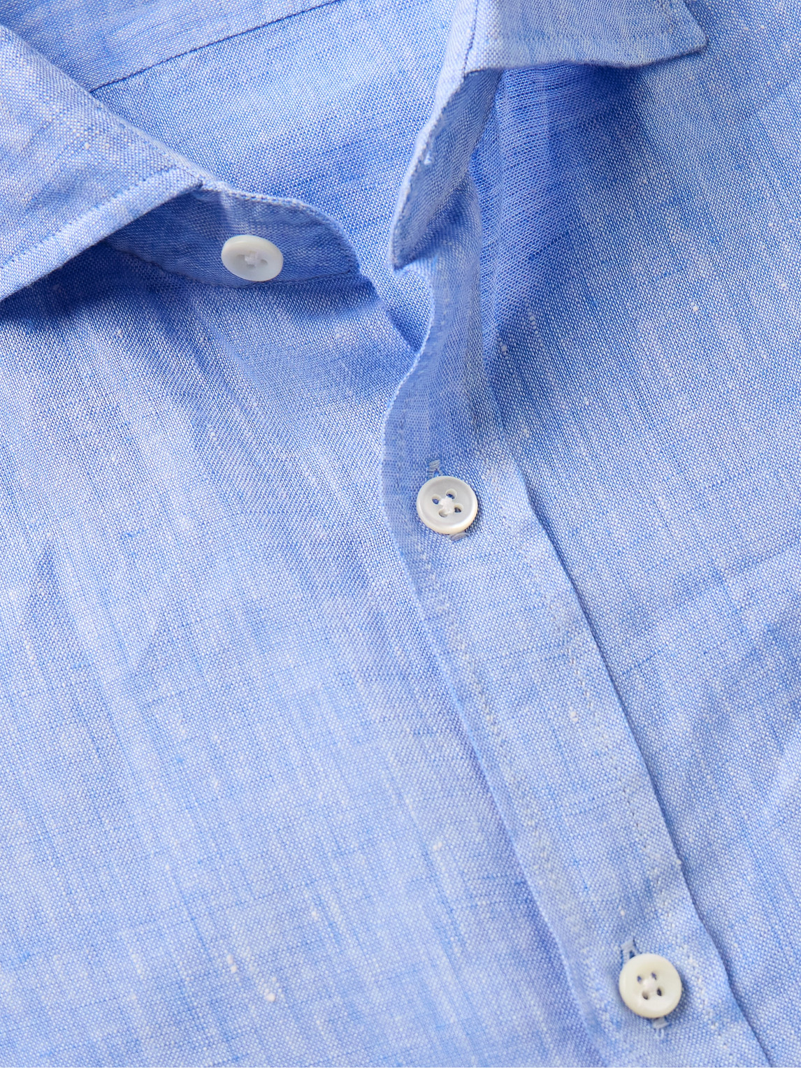 Shop Incotex Glanshirt Slim-fit Linen Shirt In Blue