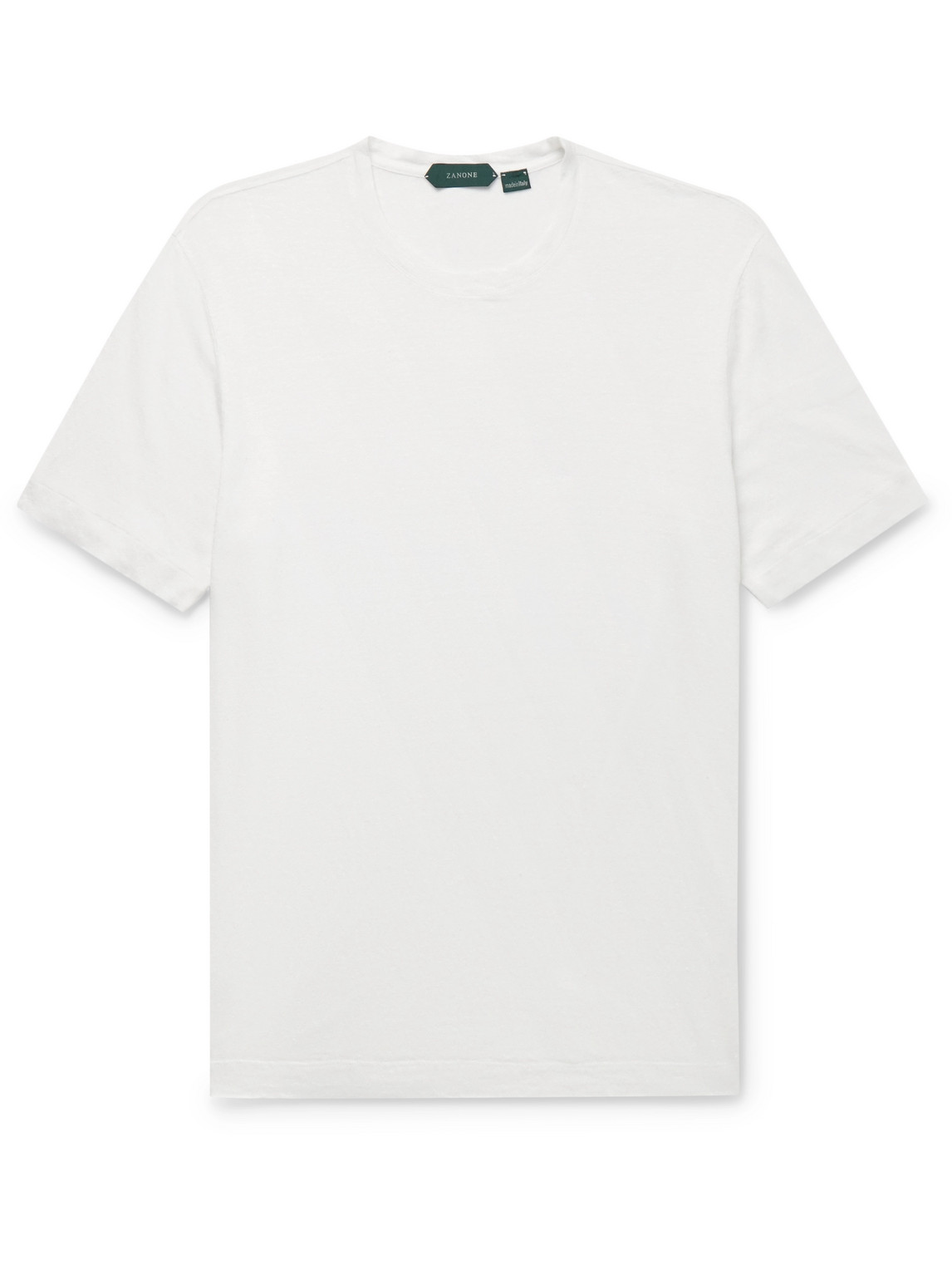 Incotex Stretch-linen T-shirt In White