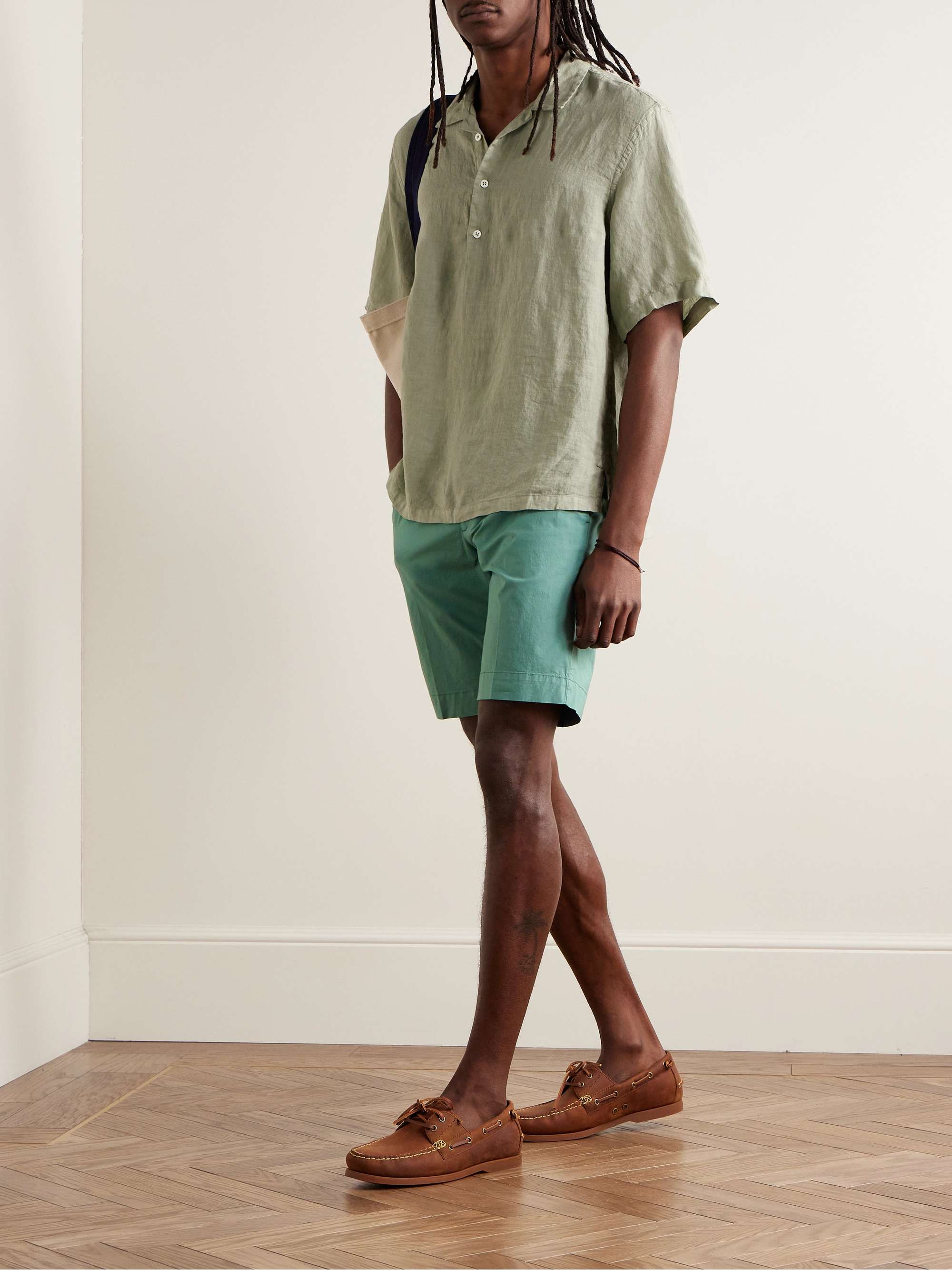 INCOTEX Bermuda slim-fit in popeline di cotone stretch