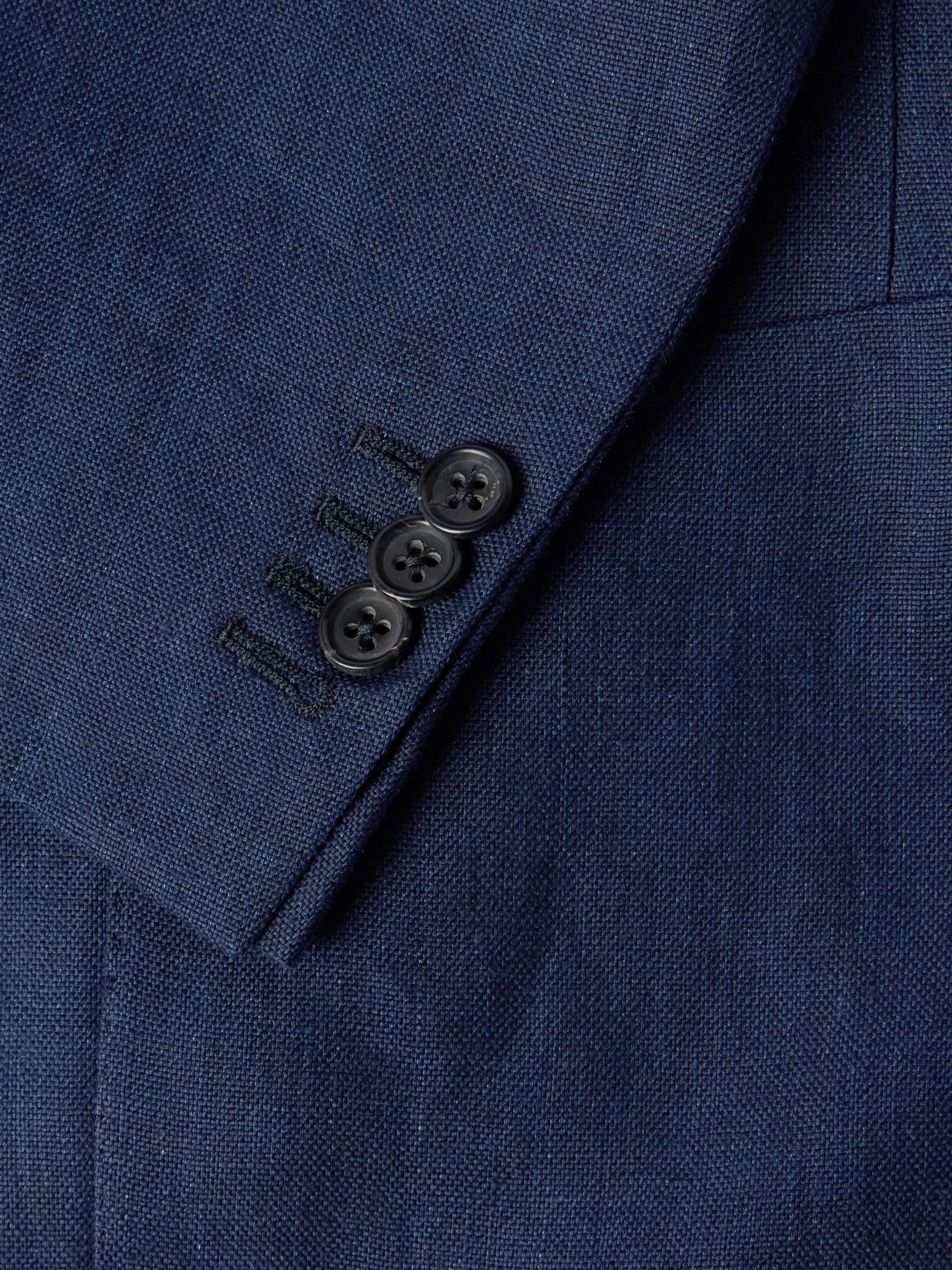 INCOTEX Montedoro Unstructured Linen-Canvas Blazer