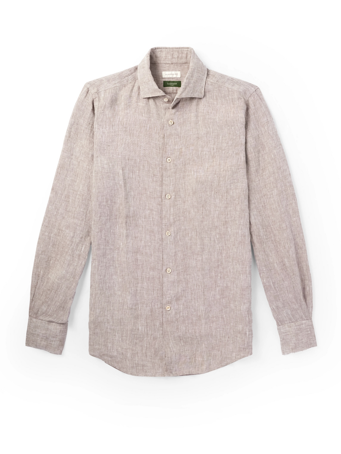 Incotex Slim-fit Linen Shirt In Neutrals