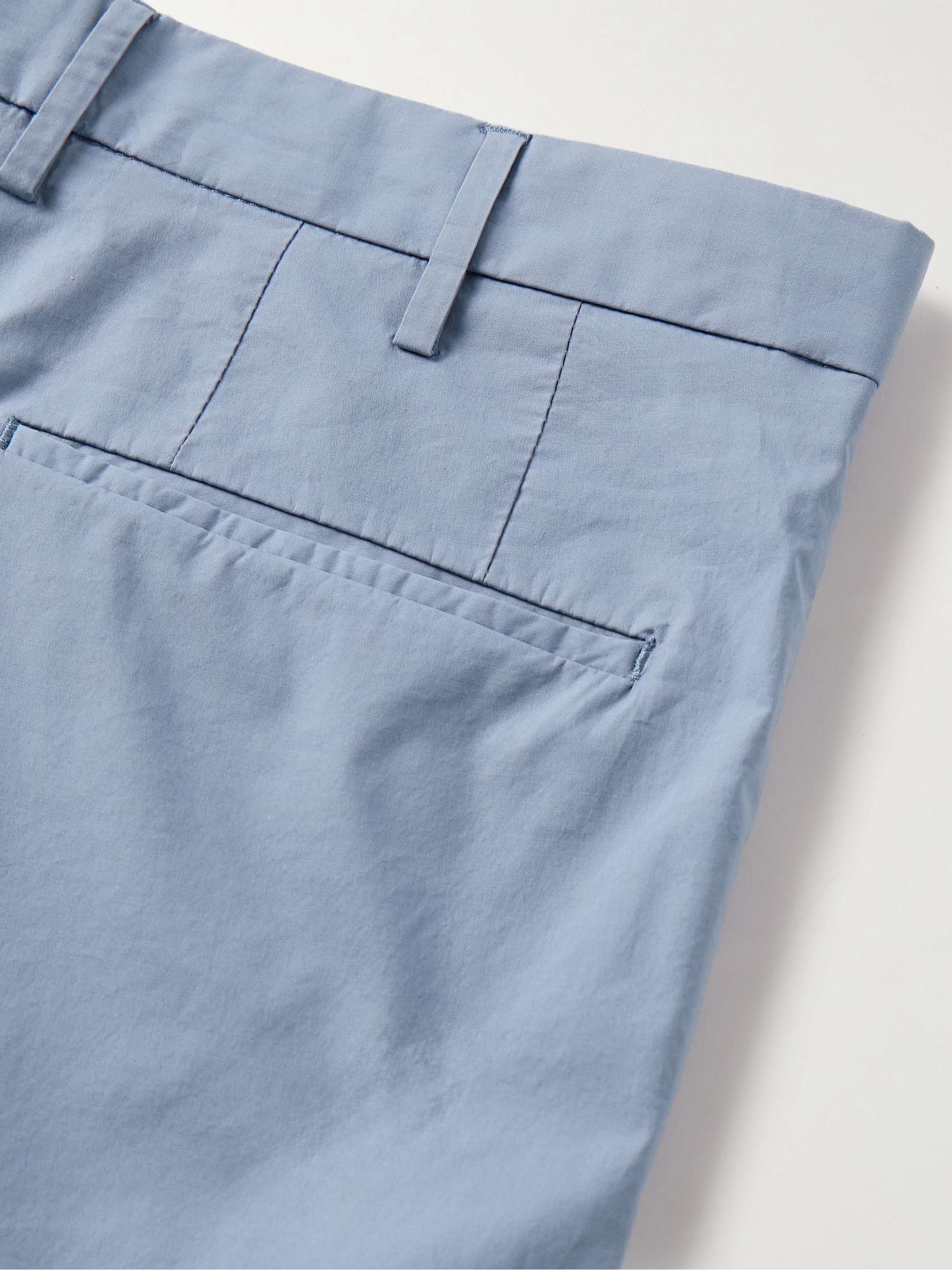 INCOTEX Slim-Fit Stretch-Cotton Poplin Bermuda Shorts