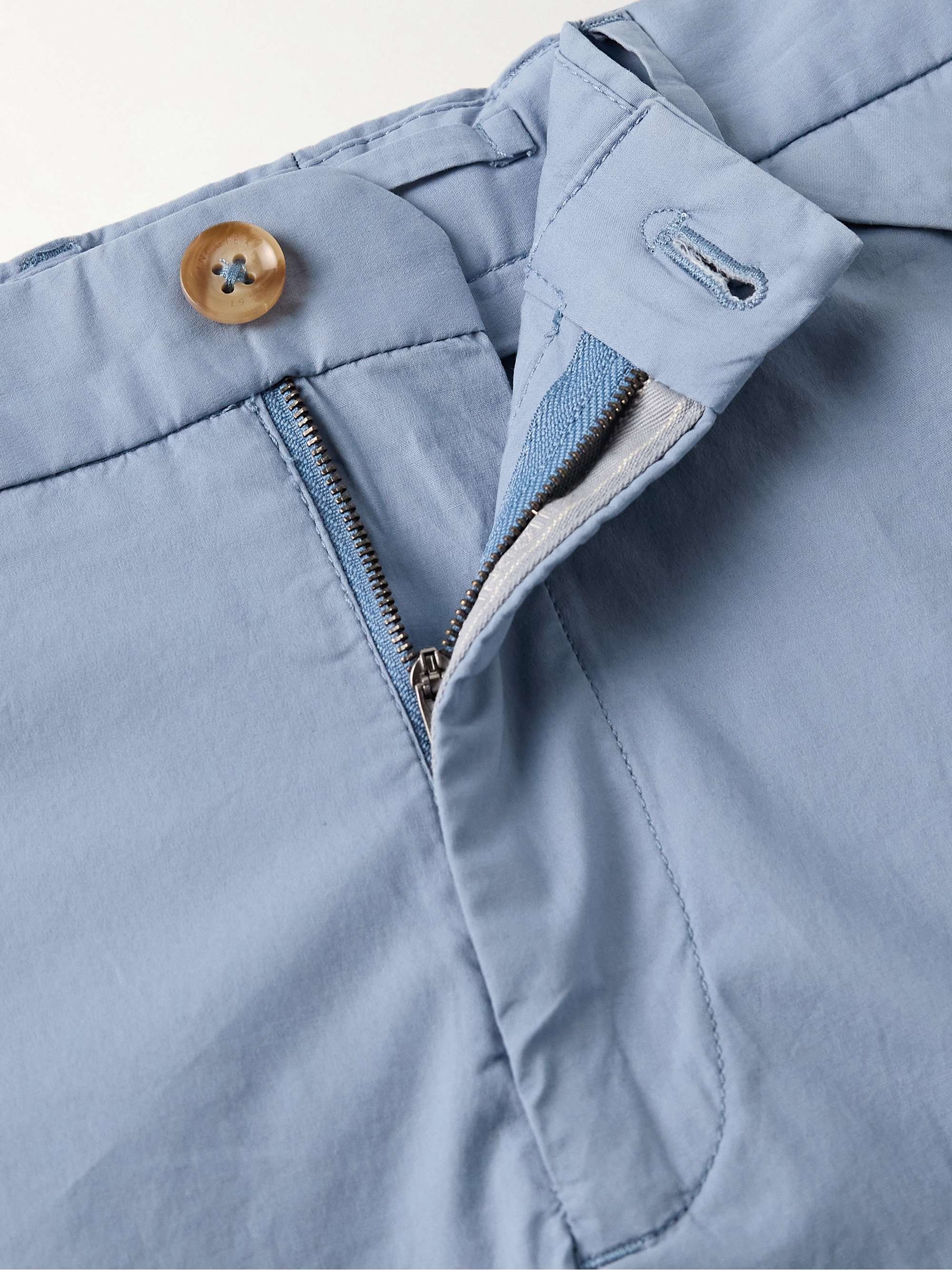 INCOTEX Slim-Fit Stretch-Cotton Poplin Bermuda Shorts