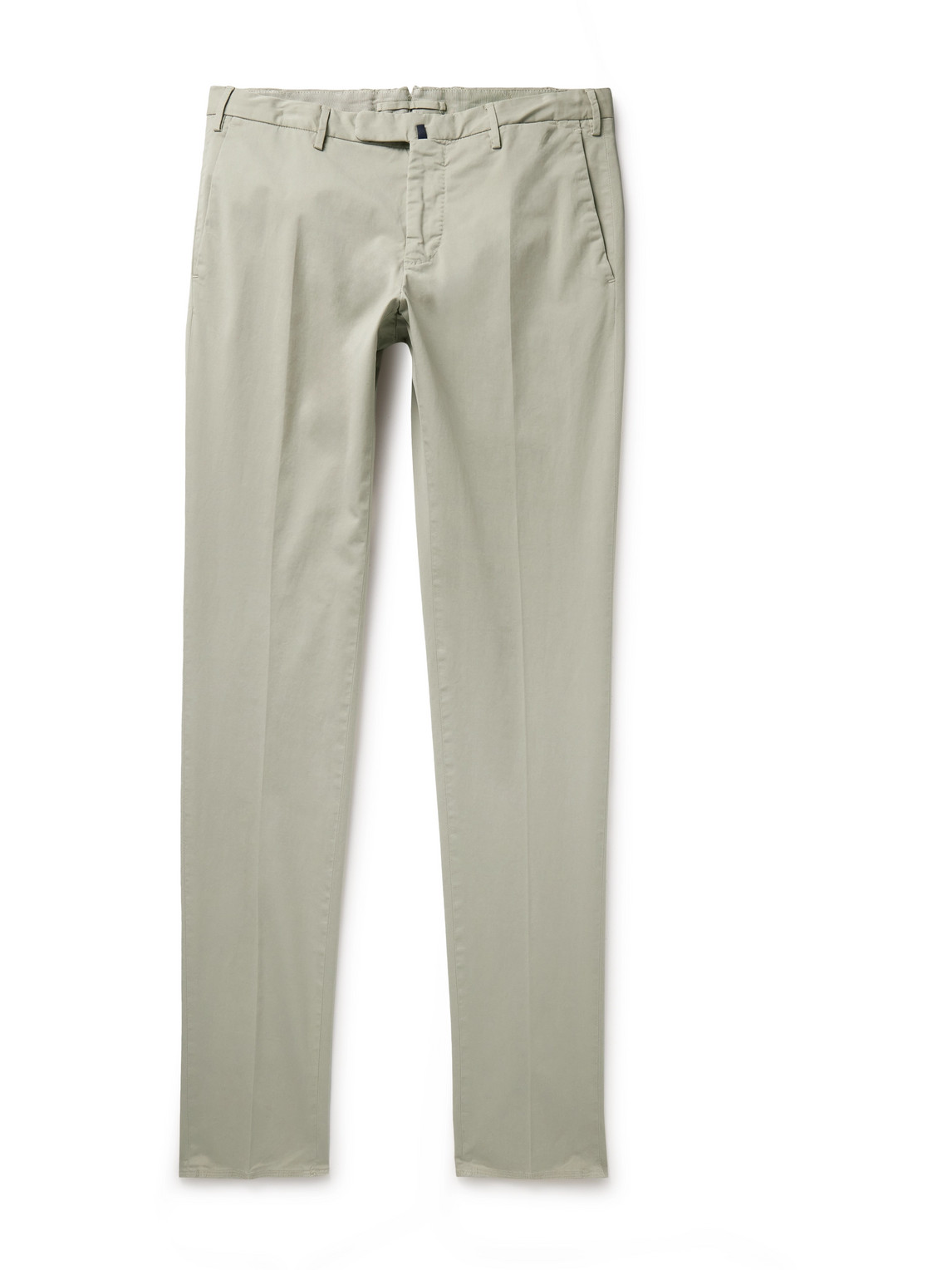 Incotex Venezia 1951 Slim-fit Cotton-blend Twill Trousers In Gray