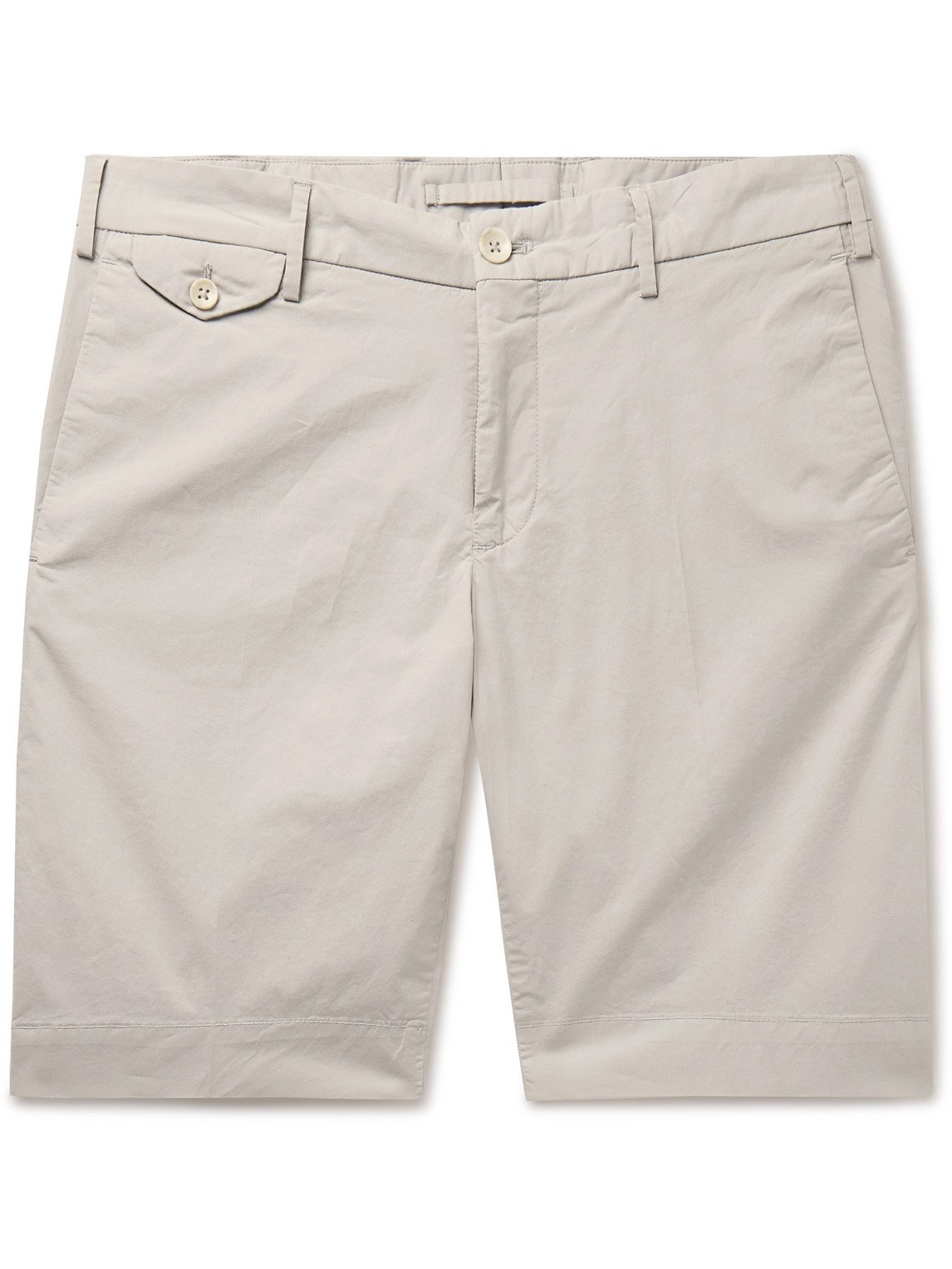 Slim-Fit Stretch-Cotton Poplin Bermuda Shorts