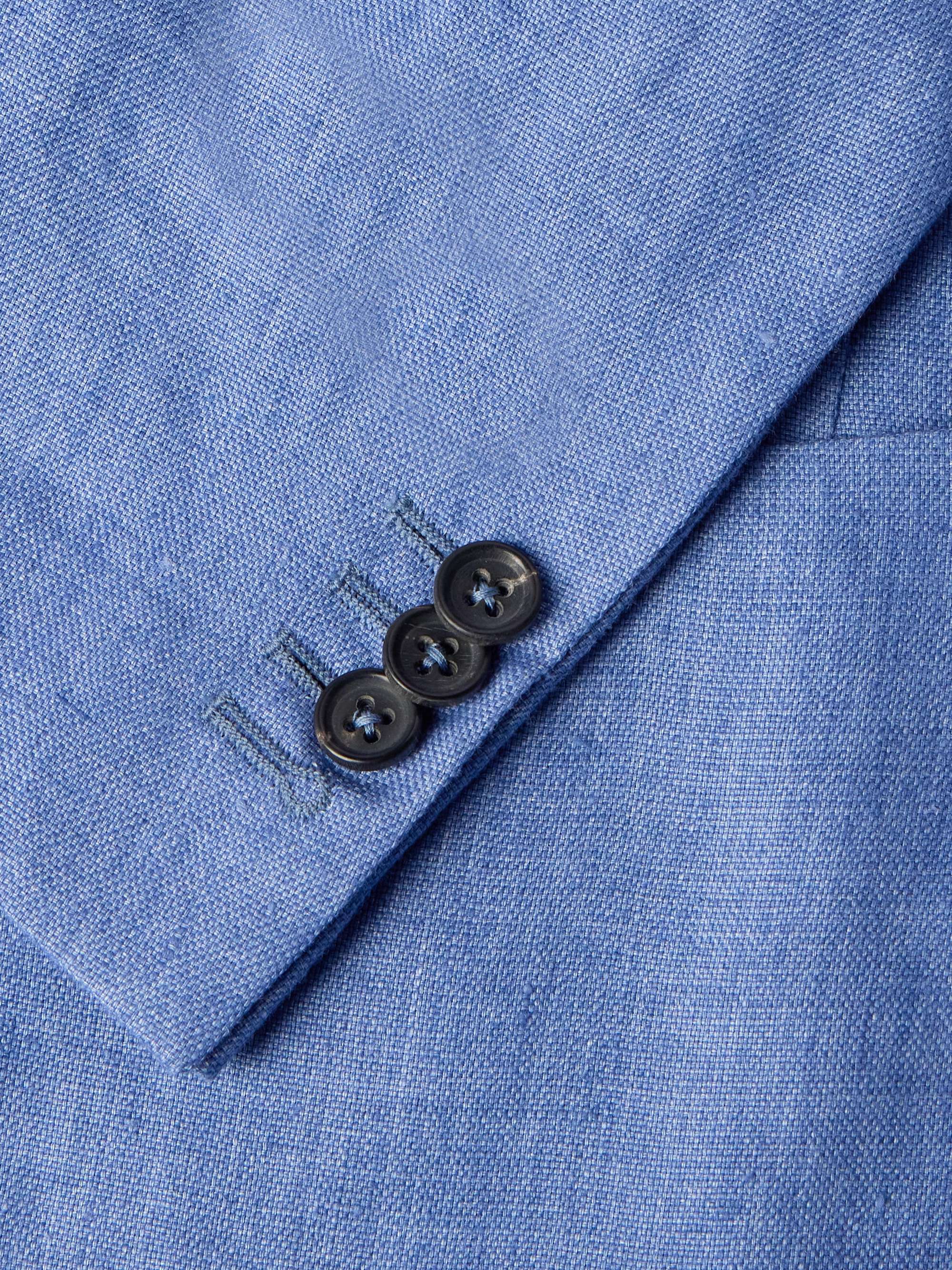INCOTEX Montedoro Unstructured Linen-Canvas Blazer