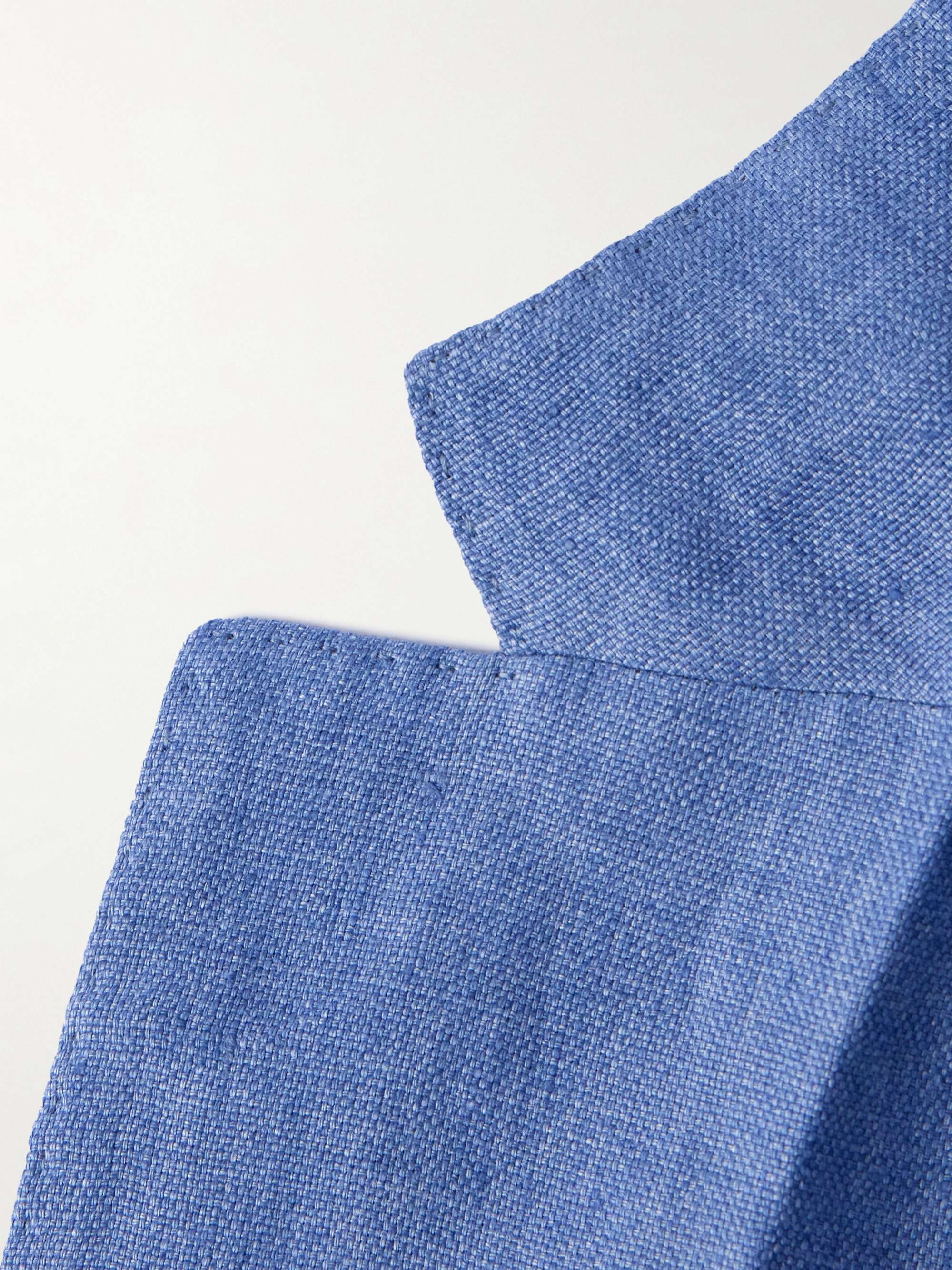INCOTEX Montedoro Unstructured Linen-Canvas Blazer