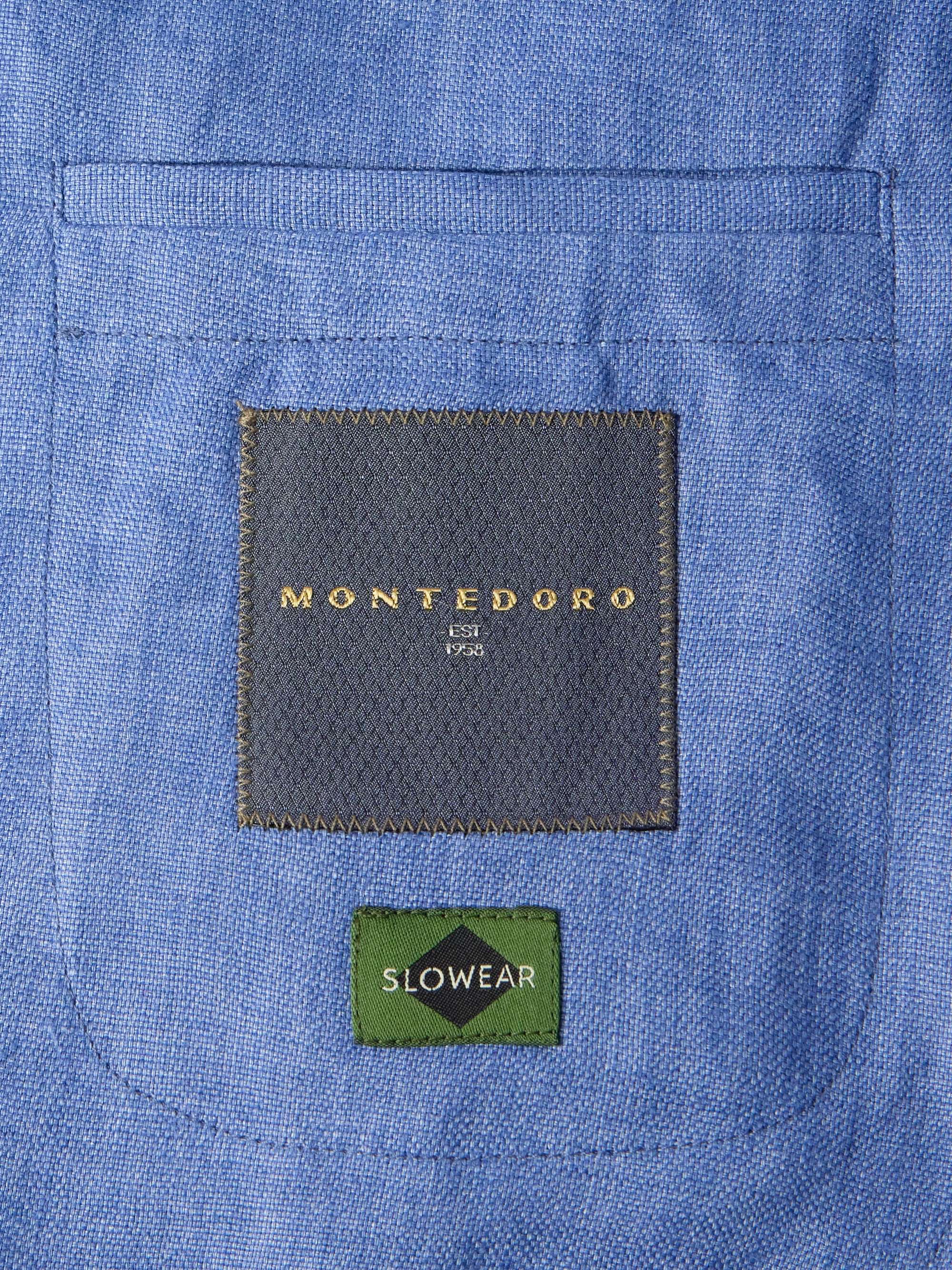 INCOTEX Montedoro Unstructured Linen-Canvas Blazer